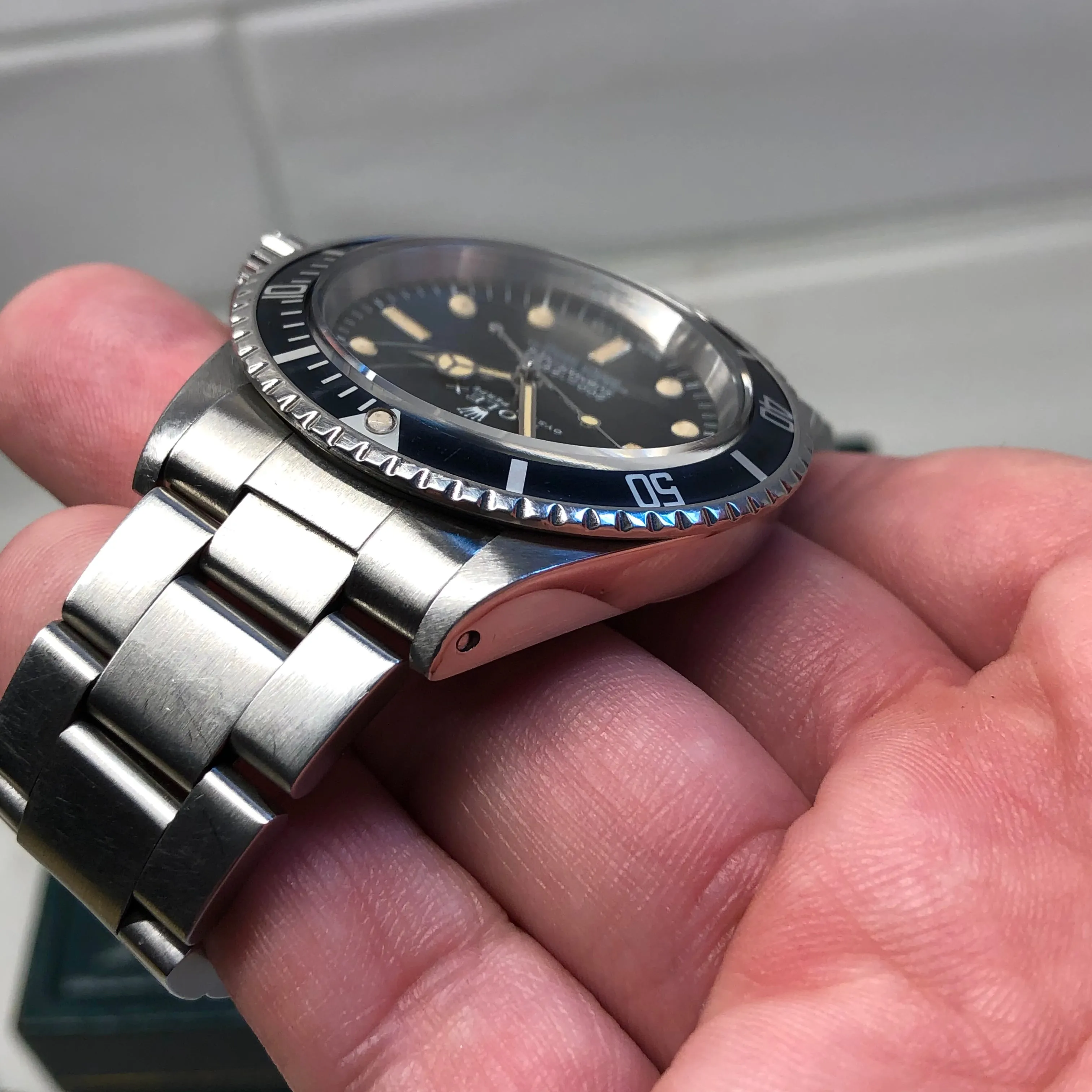 1967 Rolex Submariner 5512 Meters First Steel Wristwatch with Box Papers