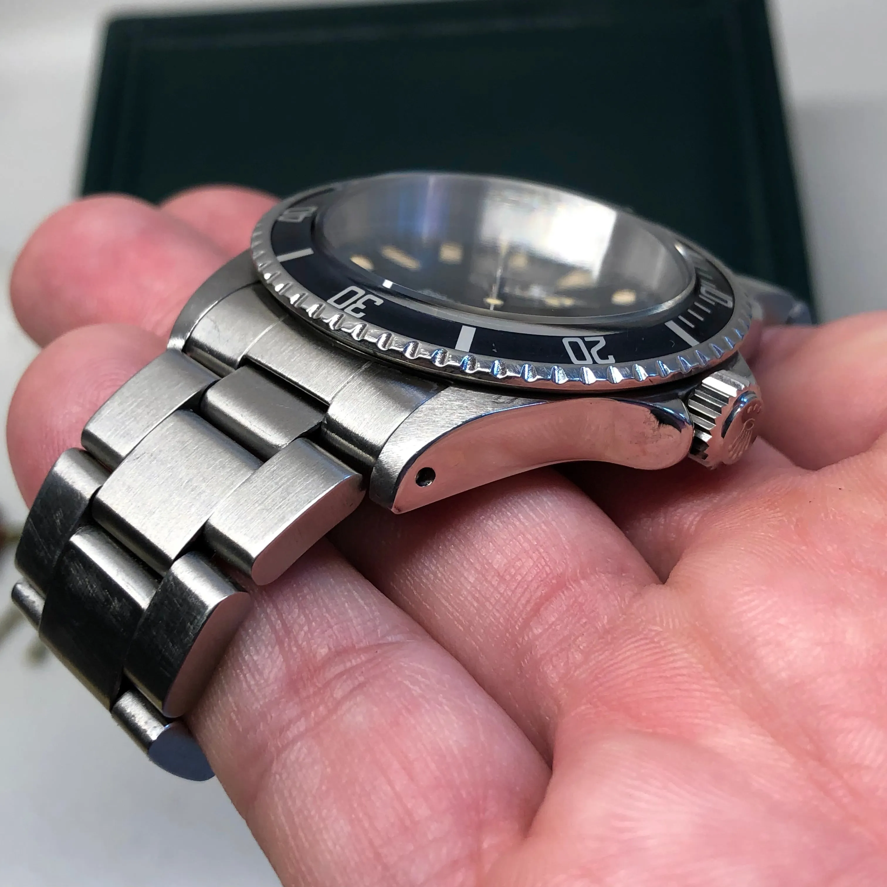 1967 Rolex Submariner 5512 Meters First Steel Wristwatch with Box Papers