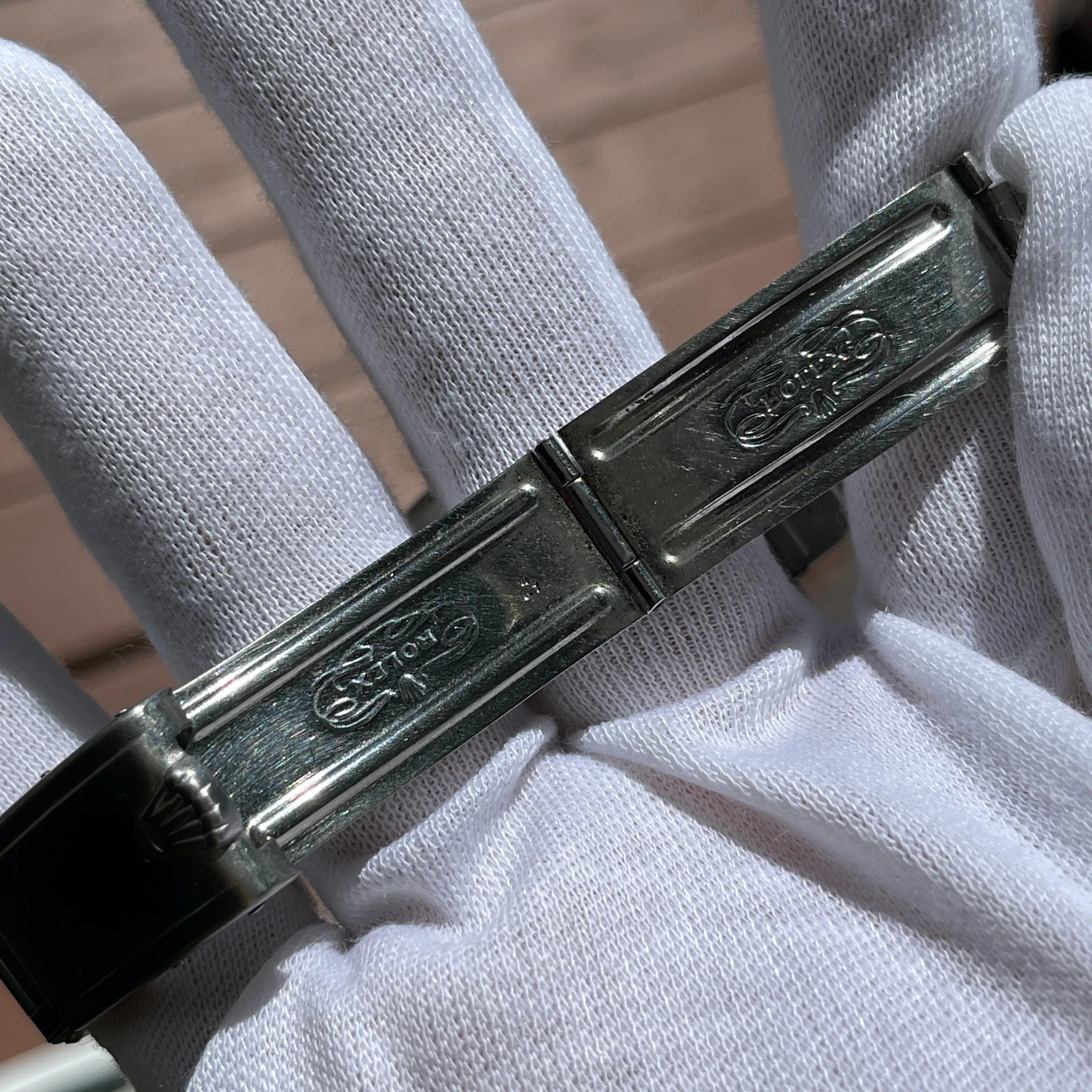 1967 Vintage Rolex Submariner 5513 Meters First Matte Black Fat Font Insert Wristwatch