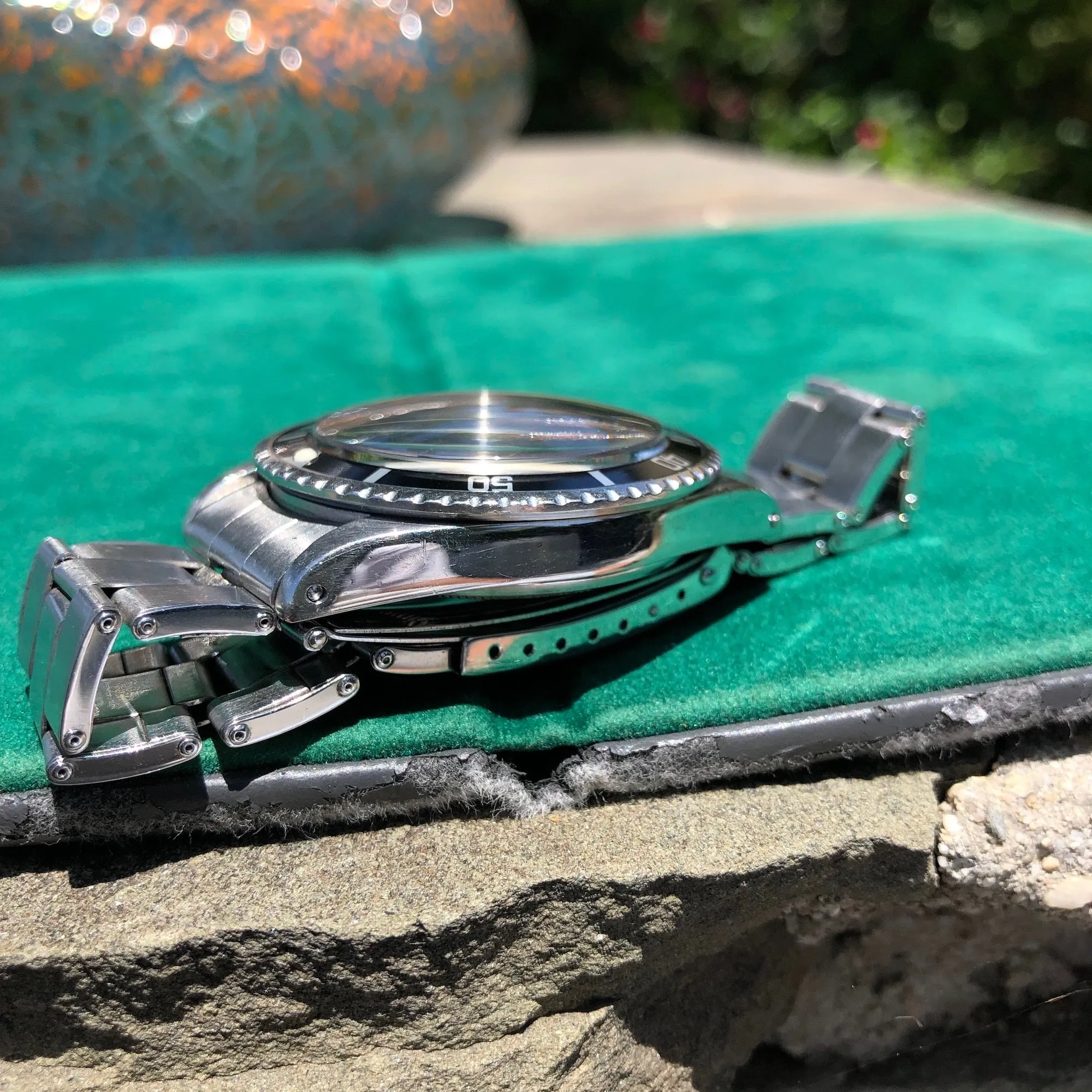 1968 Rolex Submariner 5513 Matte Black Non Serif Dial Wristwatch Circa 1968