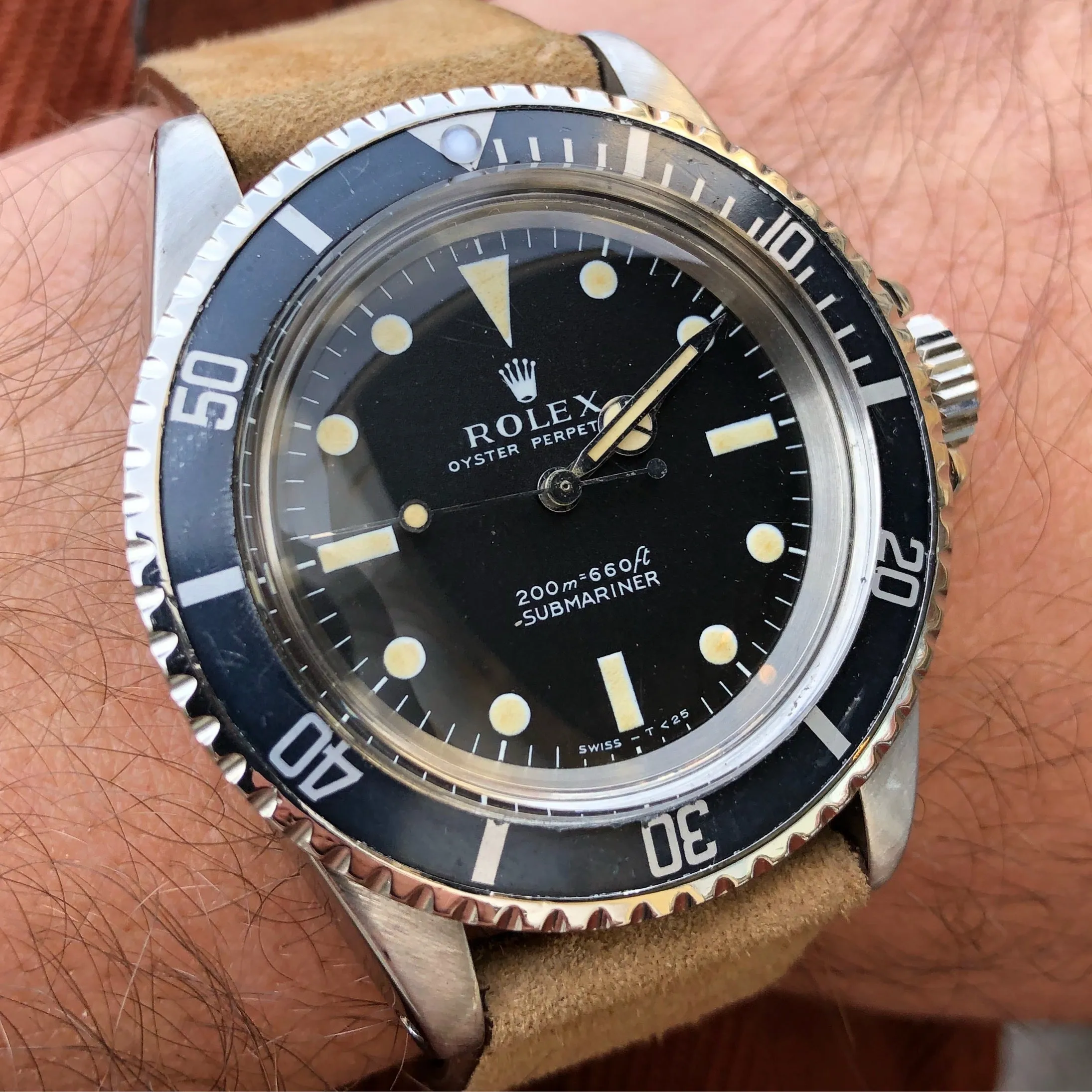 1968 Rolex Submariner 5513 Meters First Cream Patina 1968 Automatic Cal 1520 Wristwatch