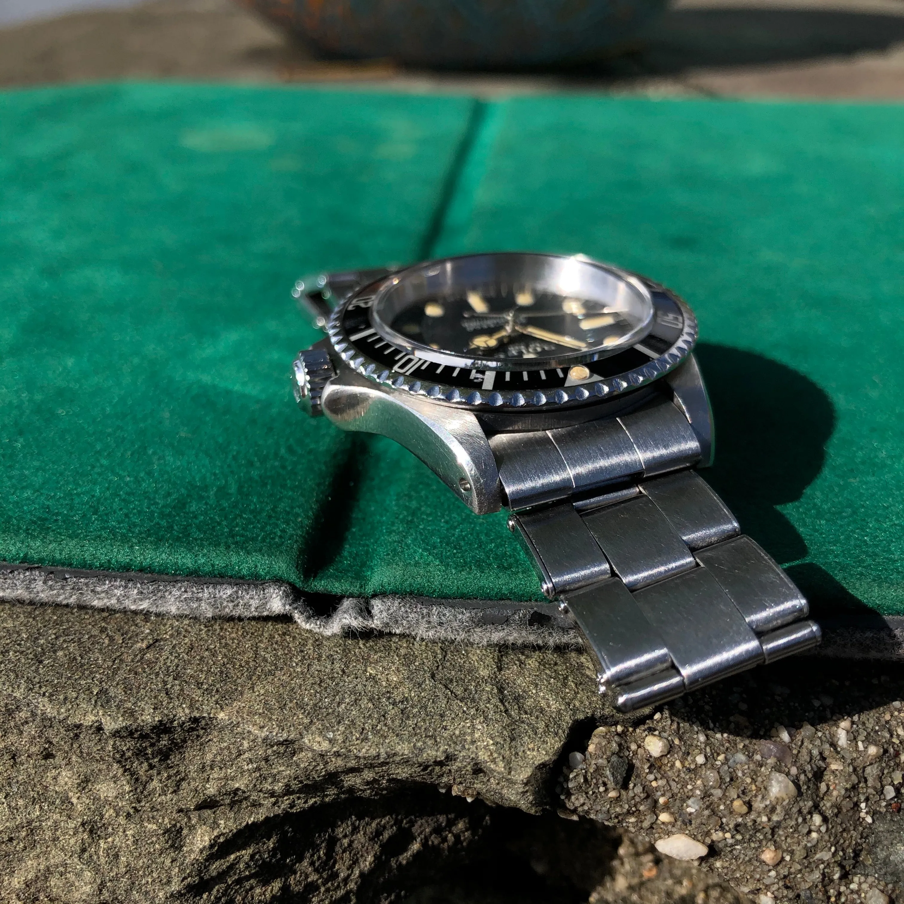 1968 Rolex Submariner 5513 Meters First Dial Matte Black Wristwatch Box Papers
