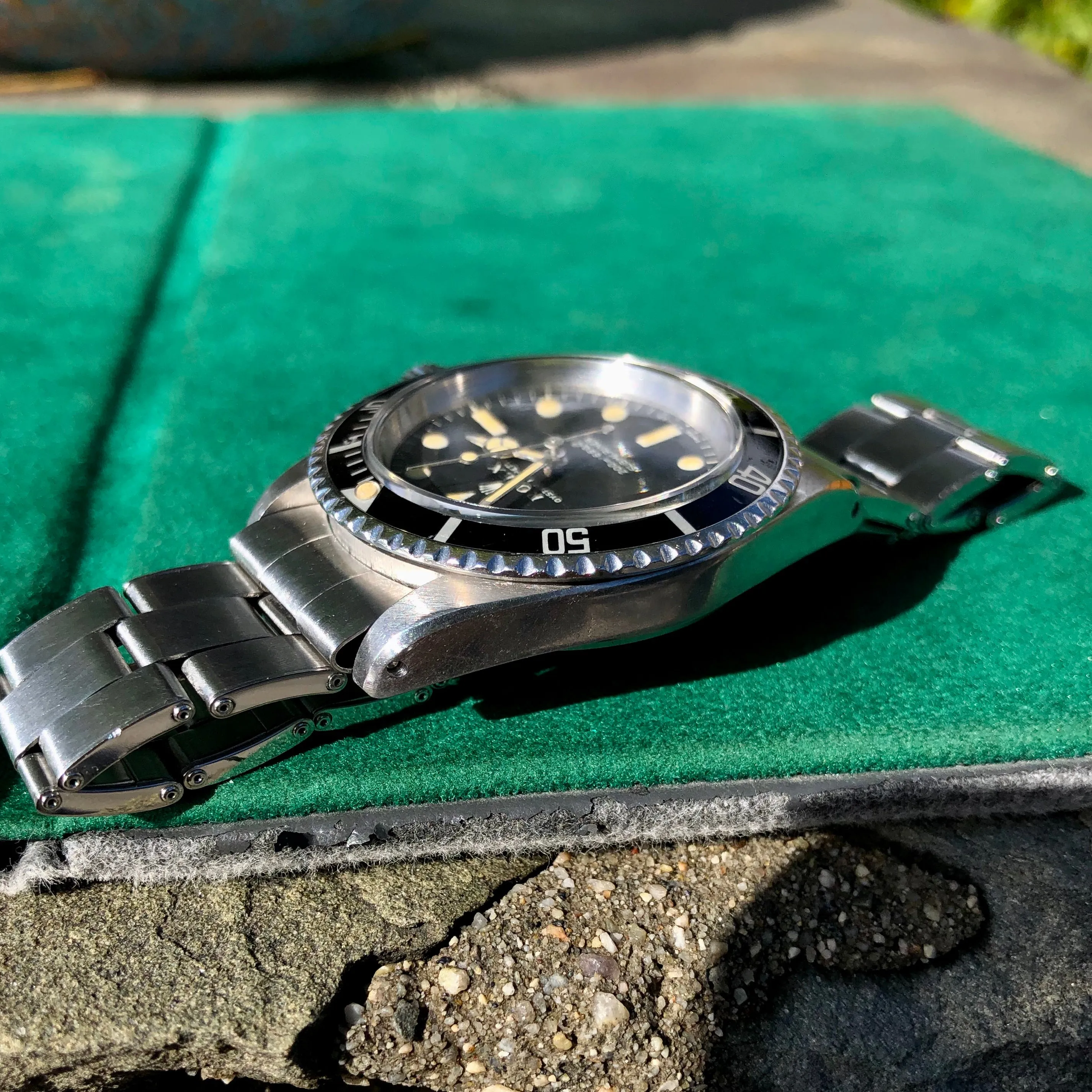1968 Rolex Submariner 5513 Meters First Dial Matte Black Wristwatch Box Papers