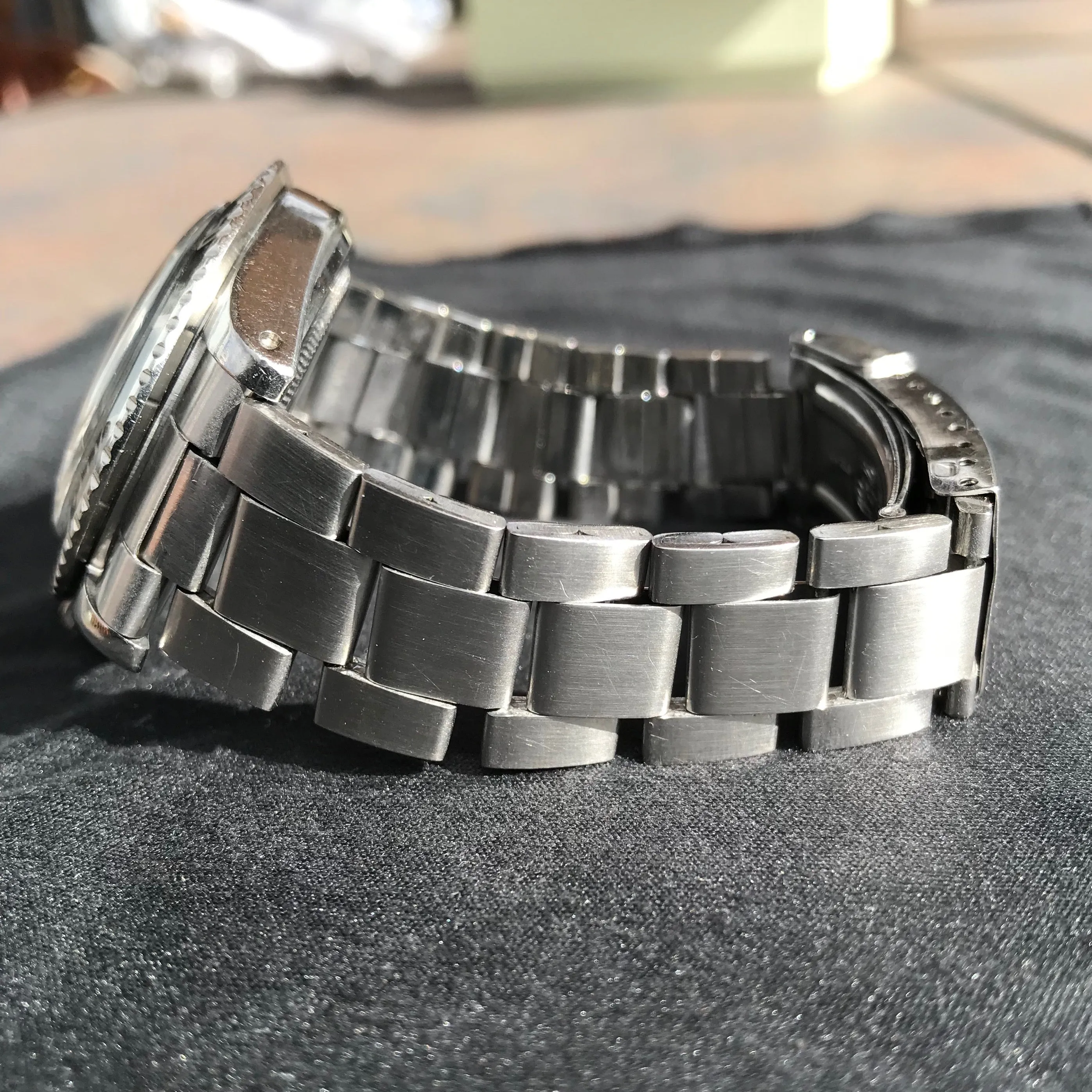 1968 Rolex Submariner 5513 Meters First Honey Patina Pat Pending Automatic Wristwatch