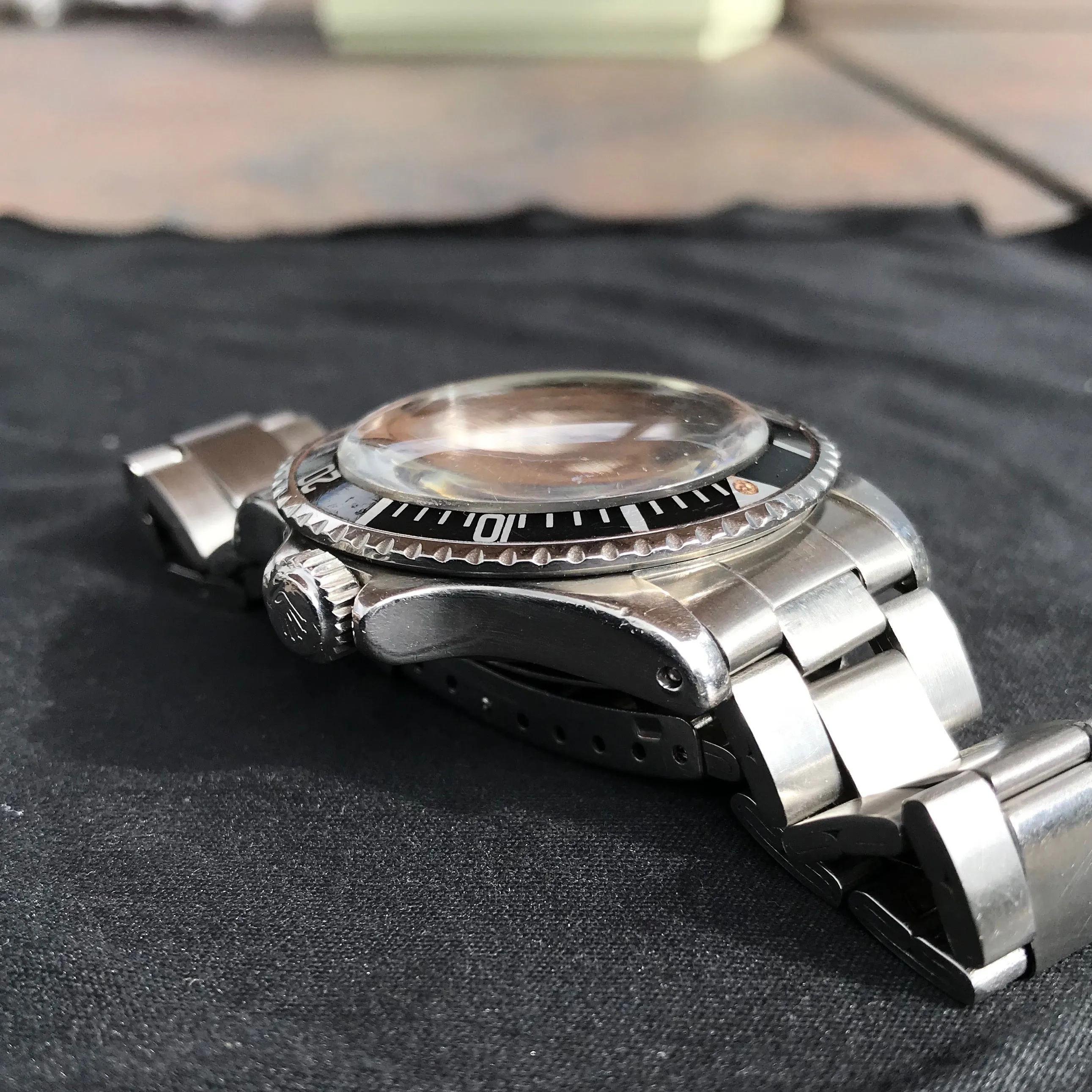 1968 Rolex Submariner 5513 Meters First Honey Patina Pat Pending Automatic Wristwatch