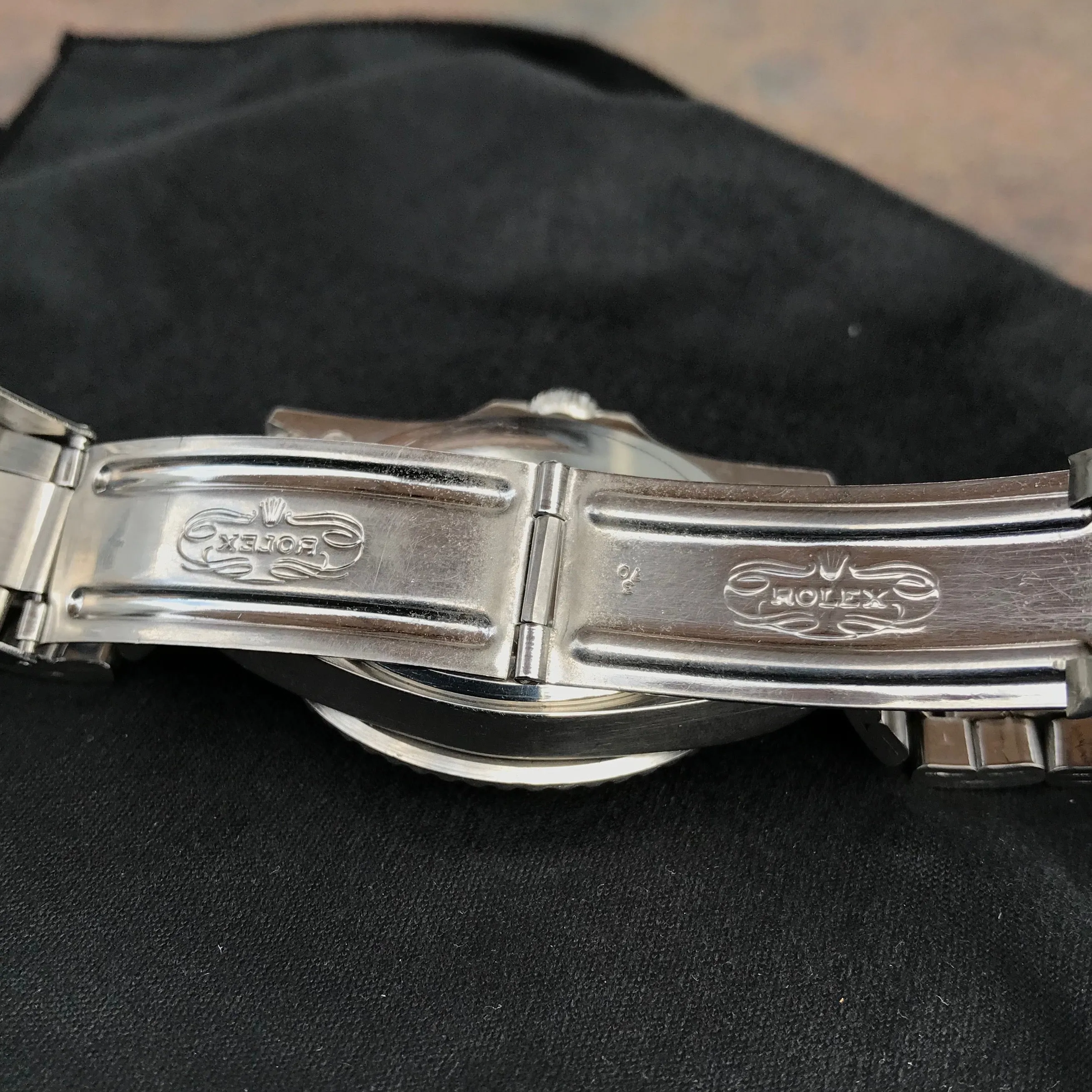 1968 Rolex Submariner 5513 Meters First Honey Patina Pat Pending Automatic Wristwatch