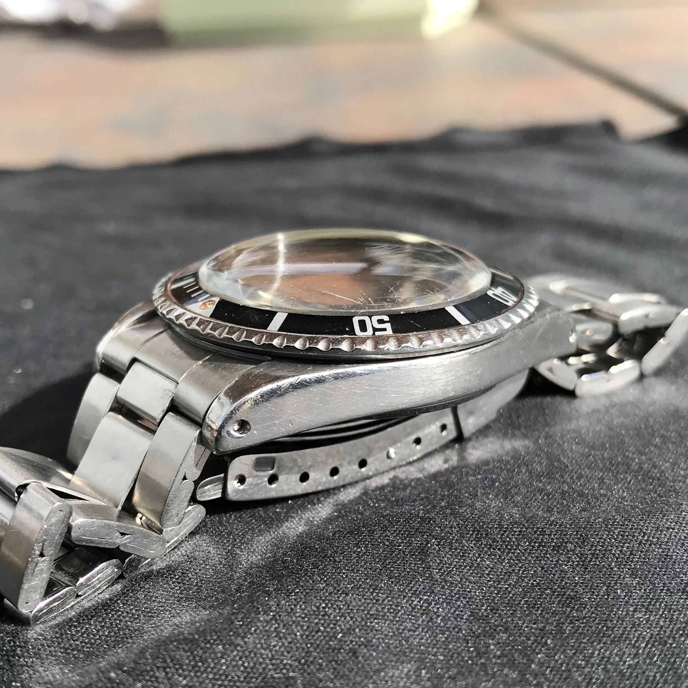 1968 Rolex Submariner 5513 Meters First Honey Patina Pat Pending Automatic Wristwatch