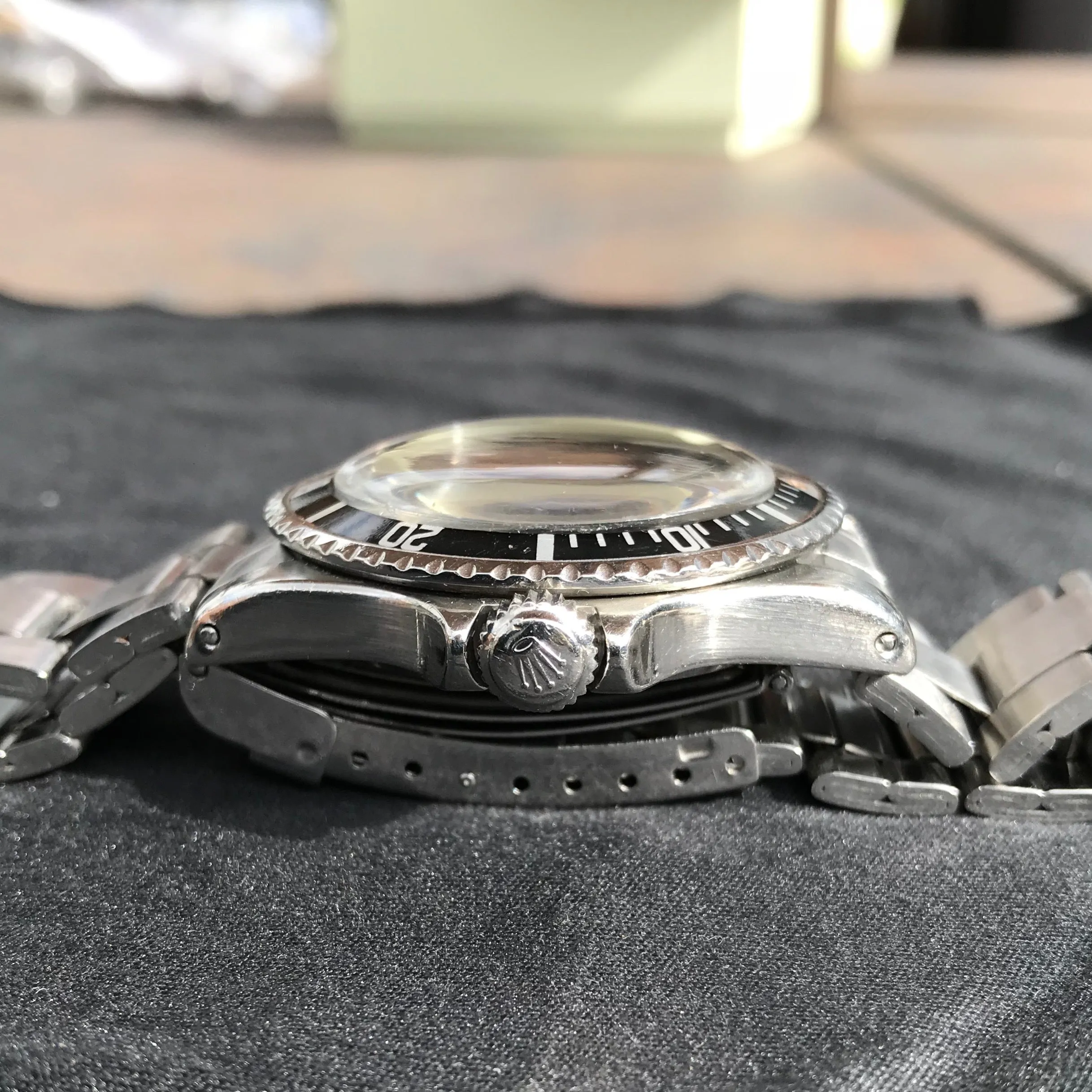 1968 Rolex Submariner 5513 Meters First Honey Patina Pat Pending Automatic Wristwatch