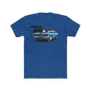 1970 Mercury Cougar Eliminator Blue Men's Cotton Crew Tee
