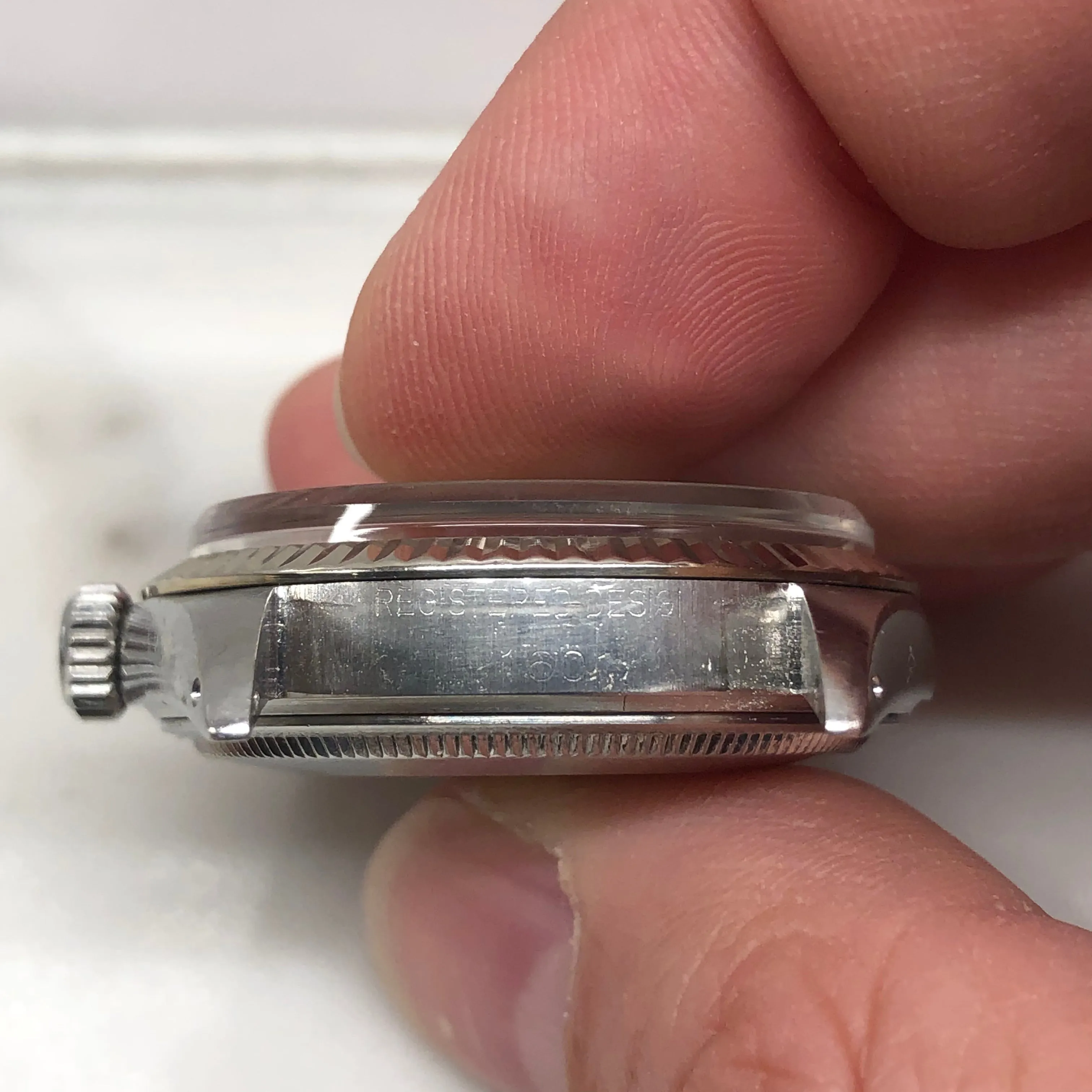 1970 Rolex Datejust 1601 Lavender Dial Steel Jubilee Fluted Automatic Wristwatch