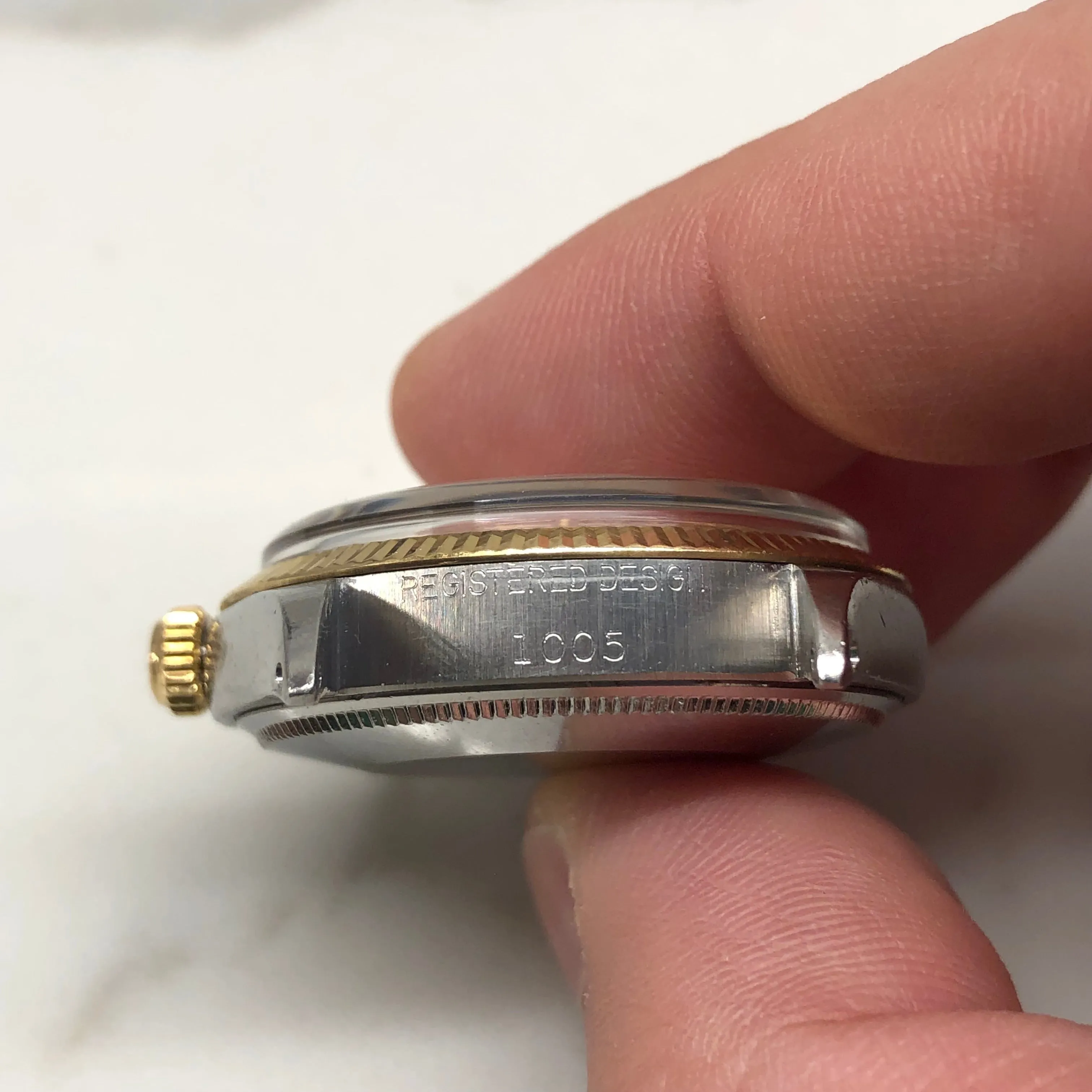 1970 Rolex Oyster Perpetual 1005 Two Tone Automatic Wristwatch