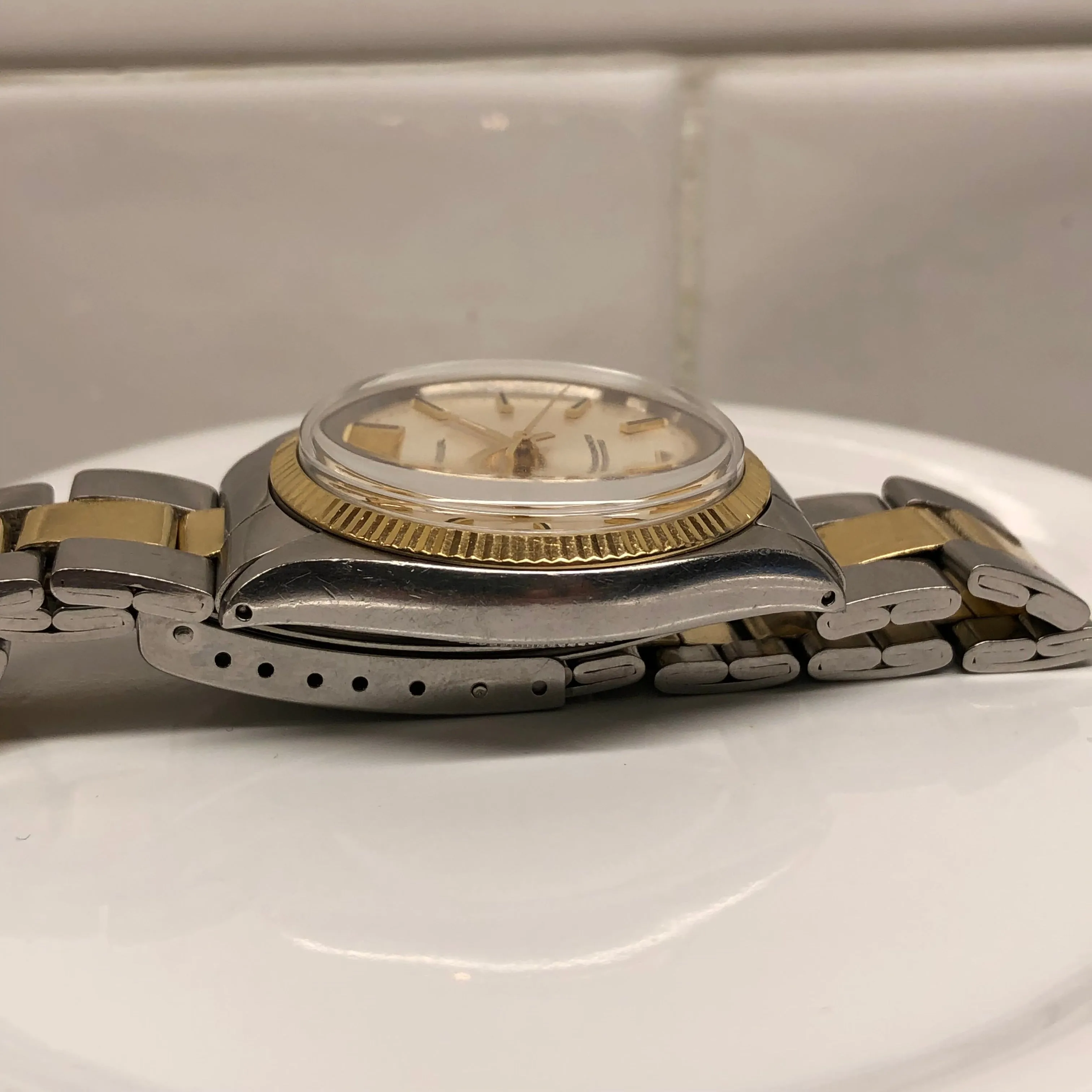 1970 Rolex Oyster Perpetual 1005 Two Tone Automatic Wristwatch