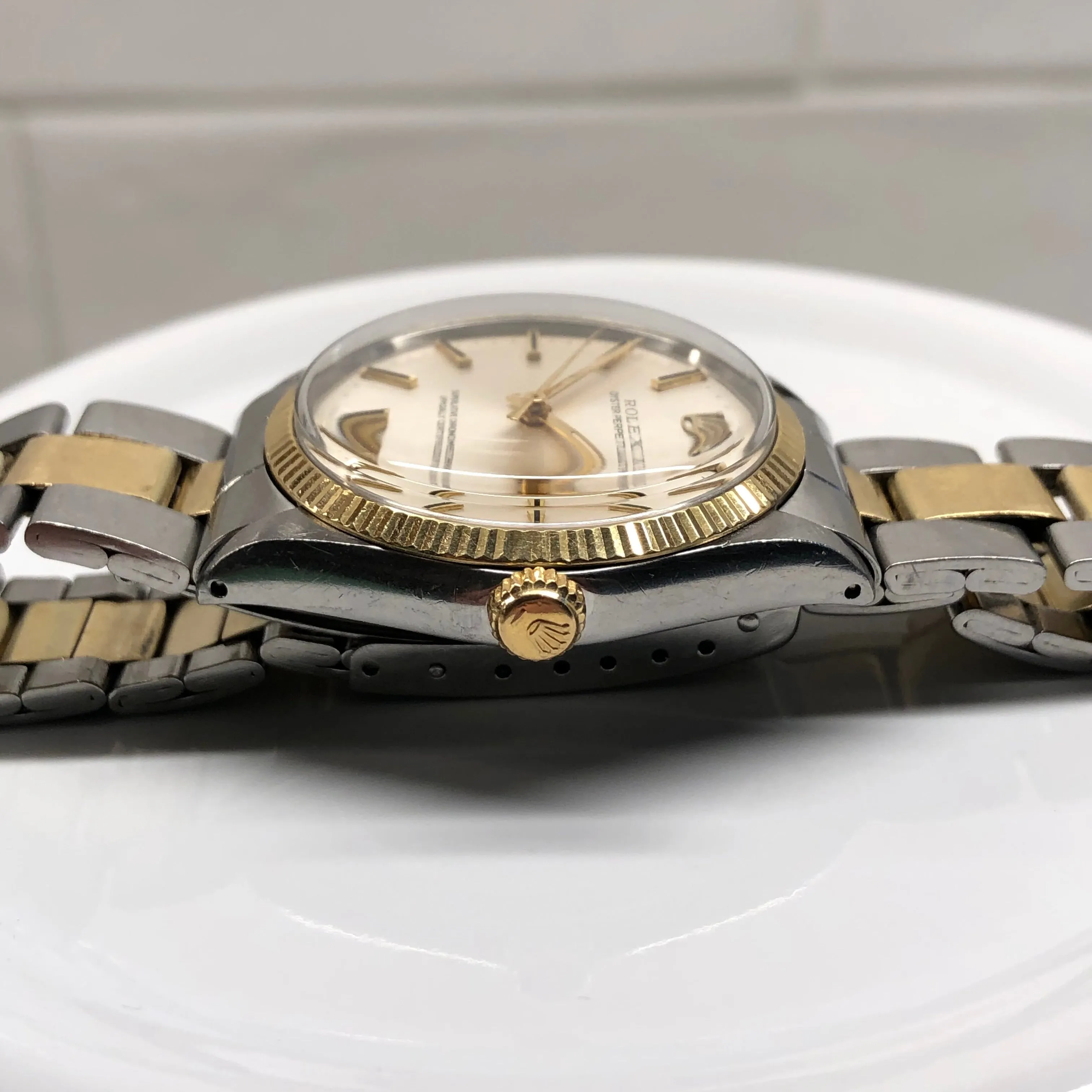 1970 Rolex Oyster Perpetual 1005 Two Tone Automatic Wristwatch