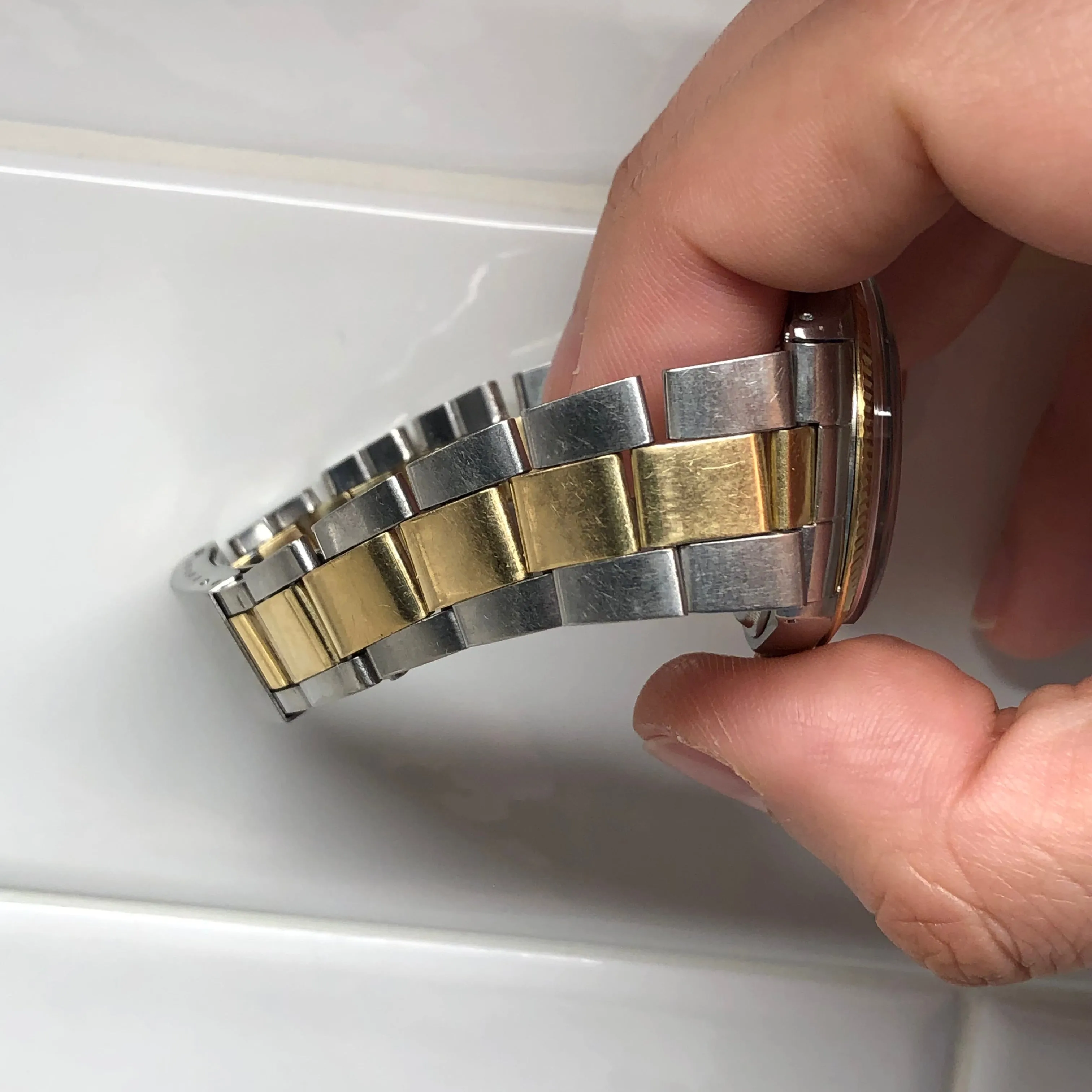 1970 Rolex Oyster Perpetual 1005 Two Tone Automatic Wristwatch