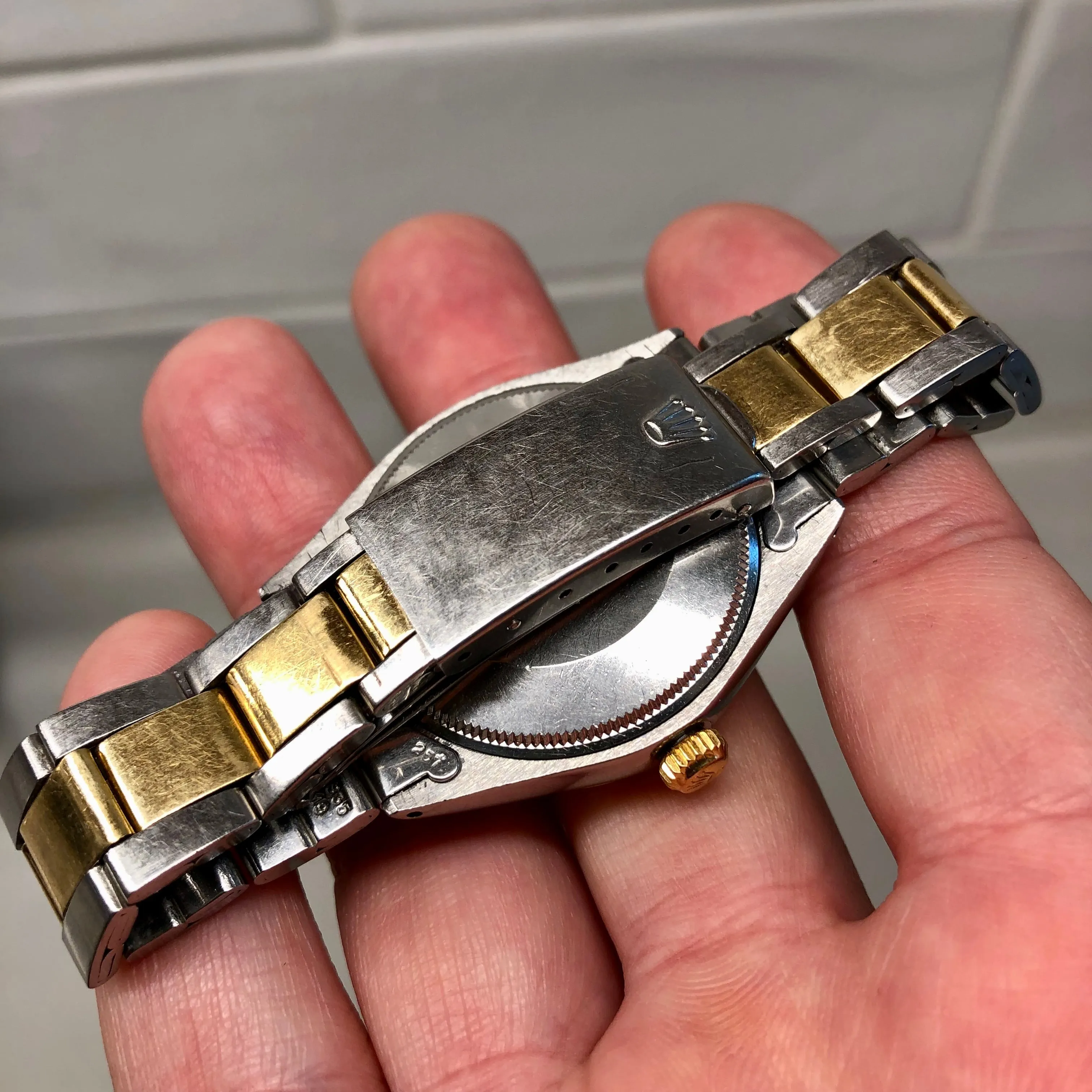 1970 Rolex Oyster Perpetual 1005 Two Tone Automatic Wristwatch