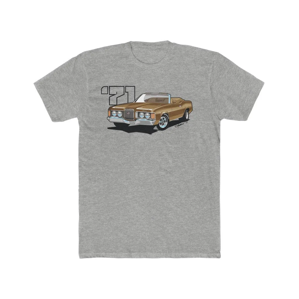 1971 Mercury Cougar Convertible Brown Men's Cotton Crew Tee