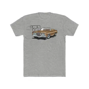 1971 Mercury Cougar Convertible Brown Men's Cotton Crew Tee
