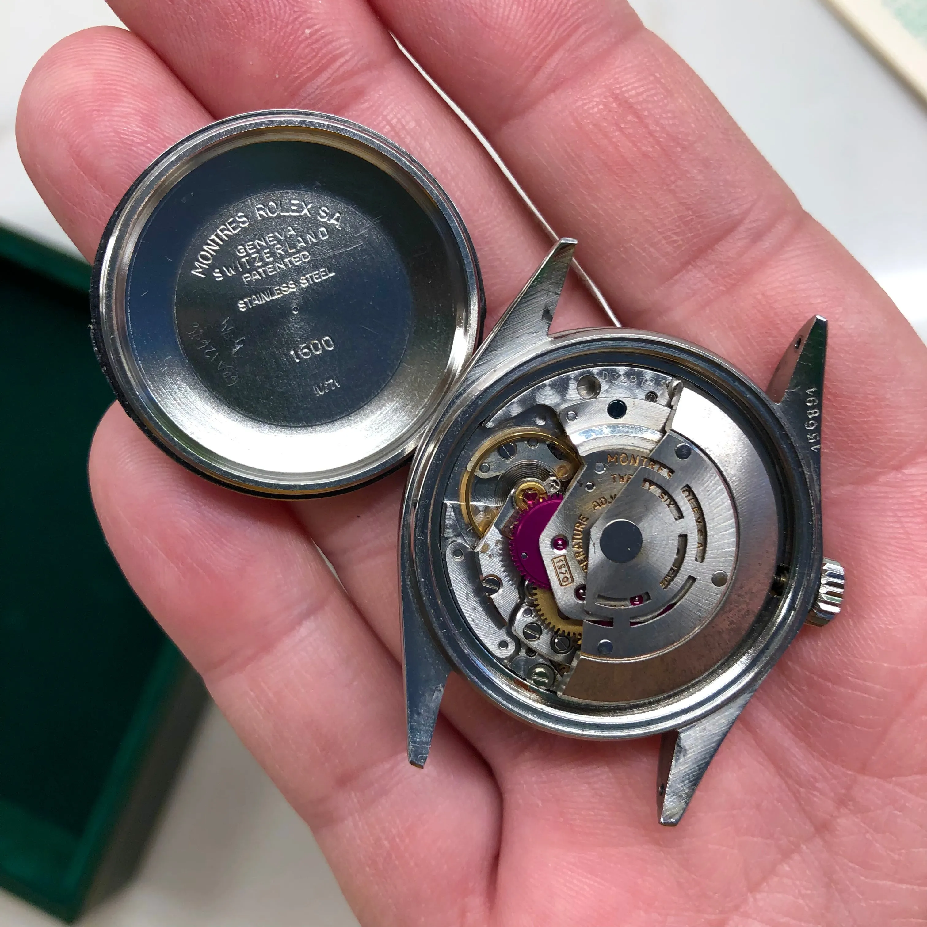 1971 Rolex Datejust 1600 Tropical Steel Jubilee Automatic Wristwatch with Box and Papers