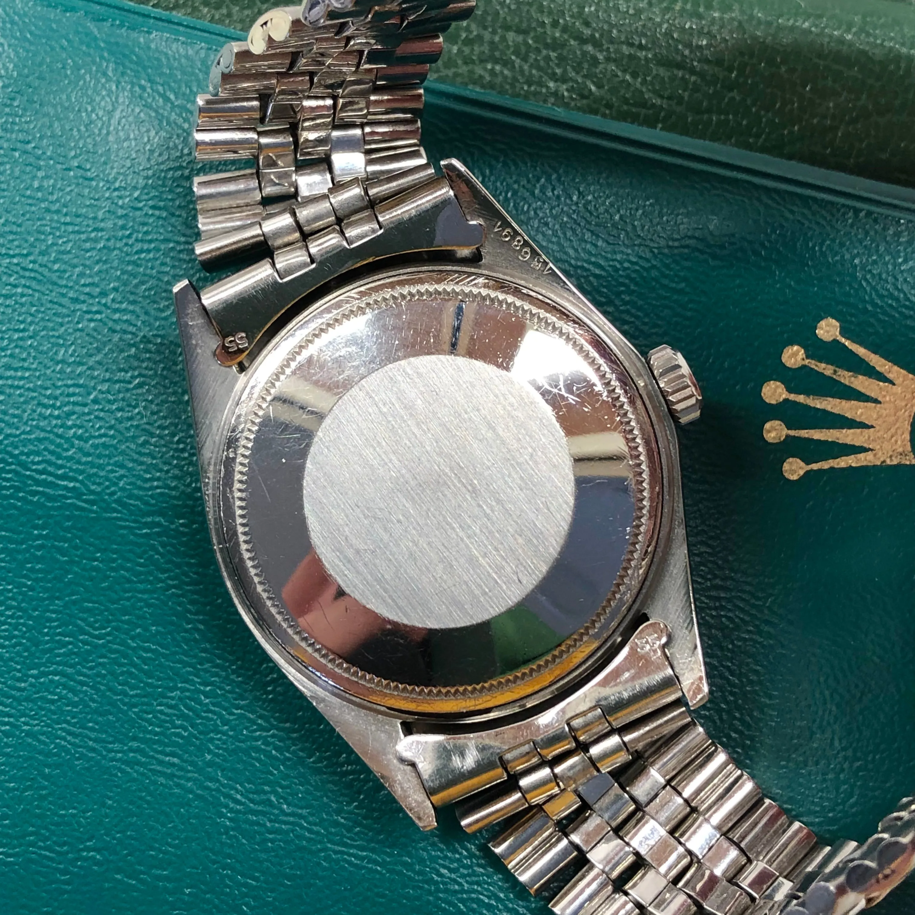 1971 Rolex Datejust 1600 Tropical Steel Jubilee Automatic Wristwatch with Box and Papers