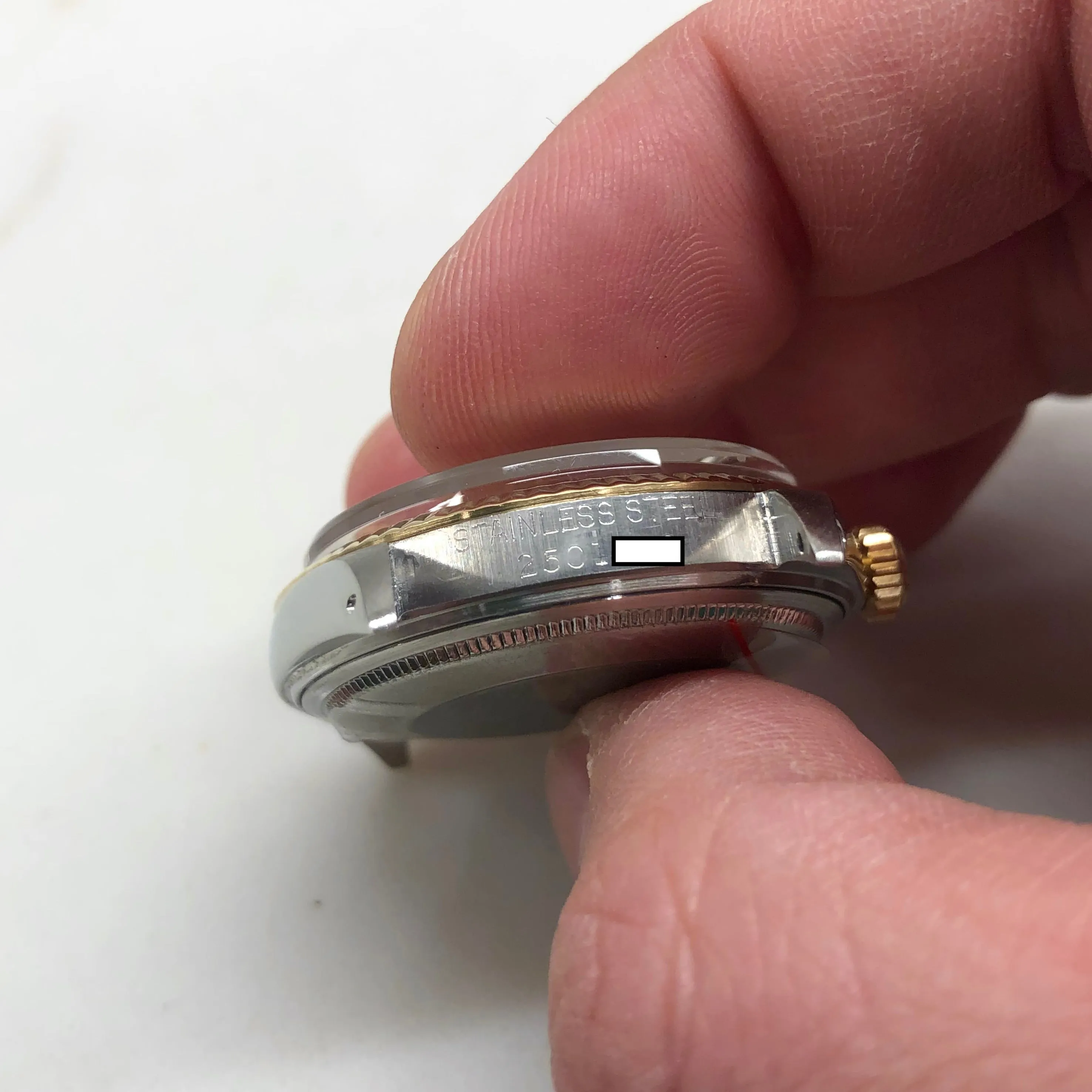 1971 Rolex Datejust 1601 Silver Linen Two Tone Jubilee Automatic Wristwatch with Punched Papers