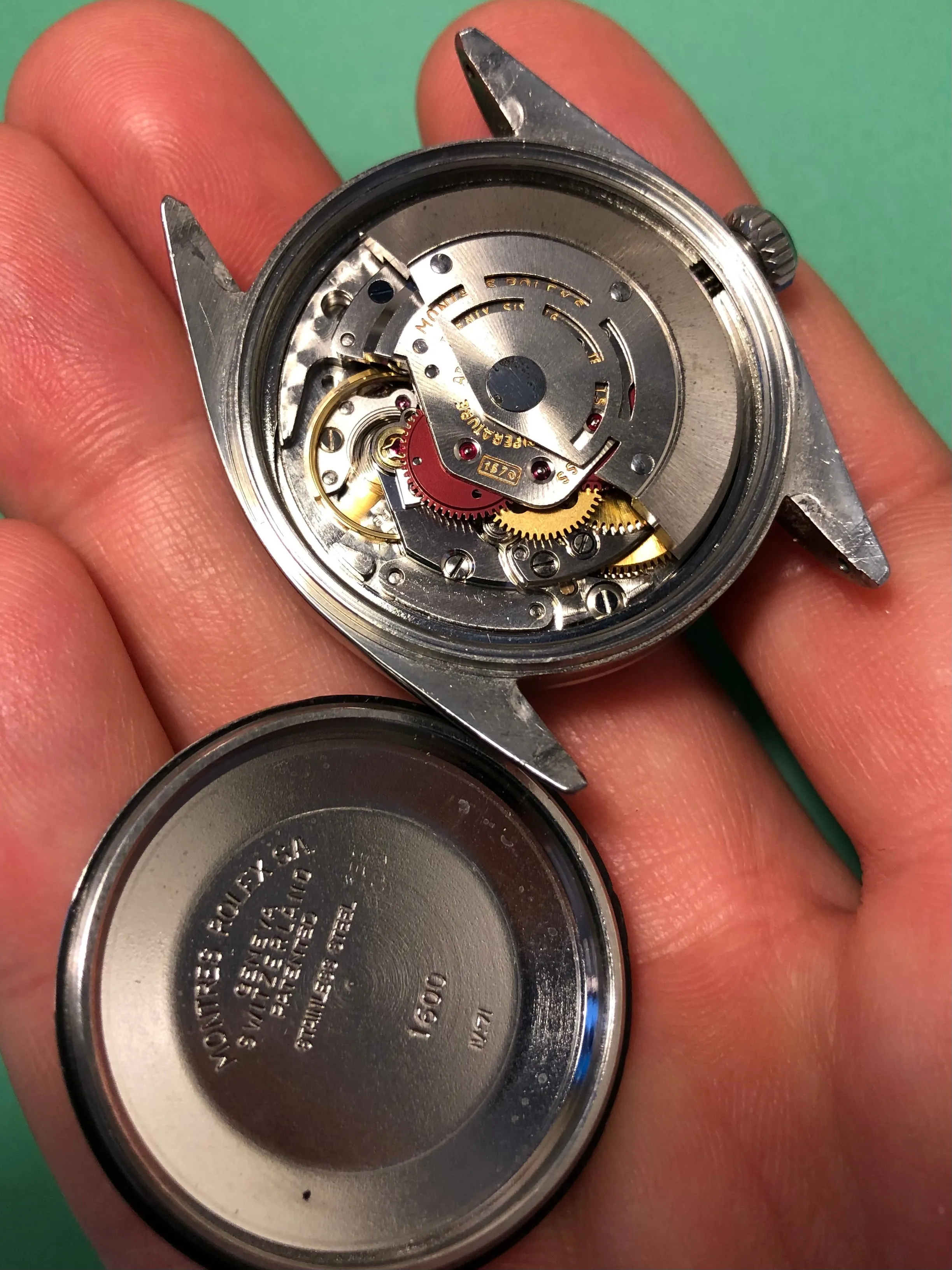 1971 Rolex Datejust 1601 Steel Engine Turned Jubilee Silver Dial Wristwatch Box Papers