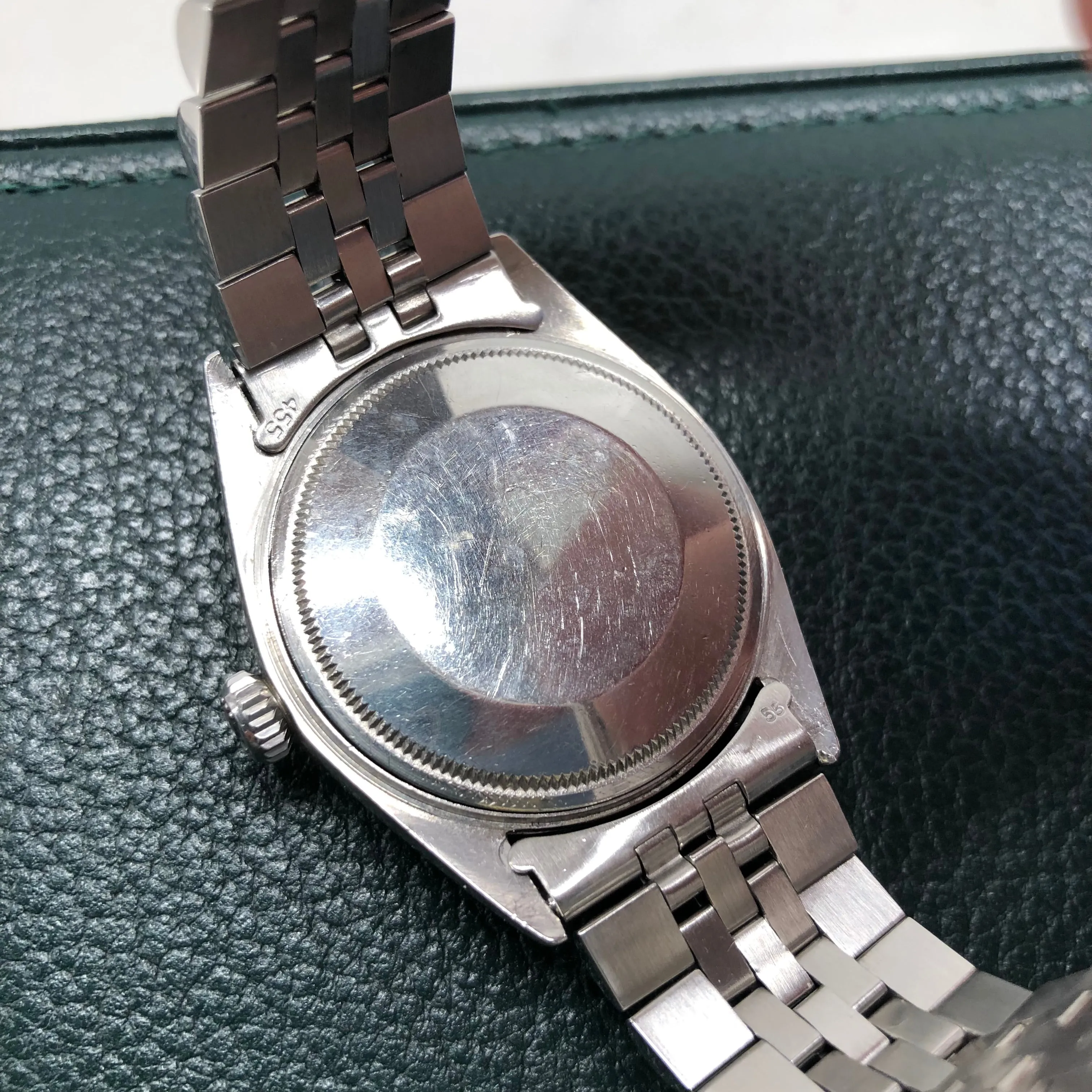 1971 Rolex Datejust 1601 Steel Engine Turned Jubilee Silver Dial Wristwatch Box Papers
