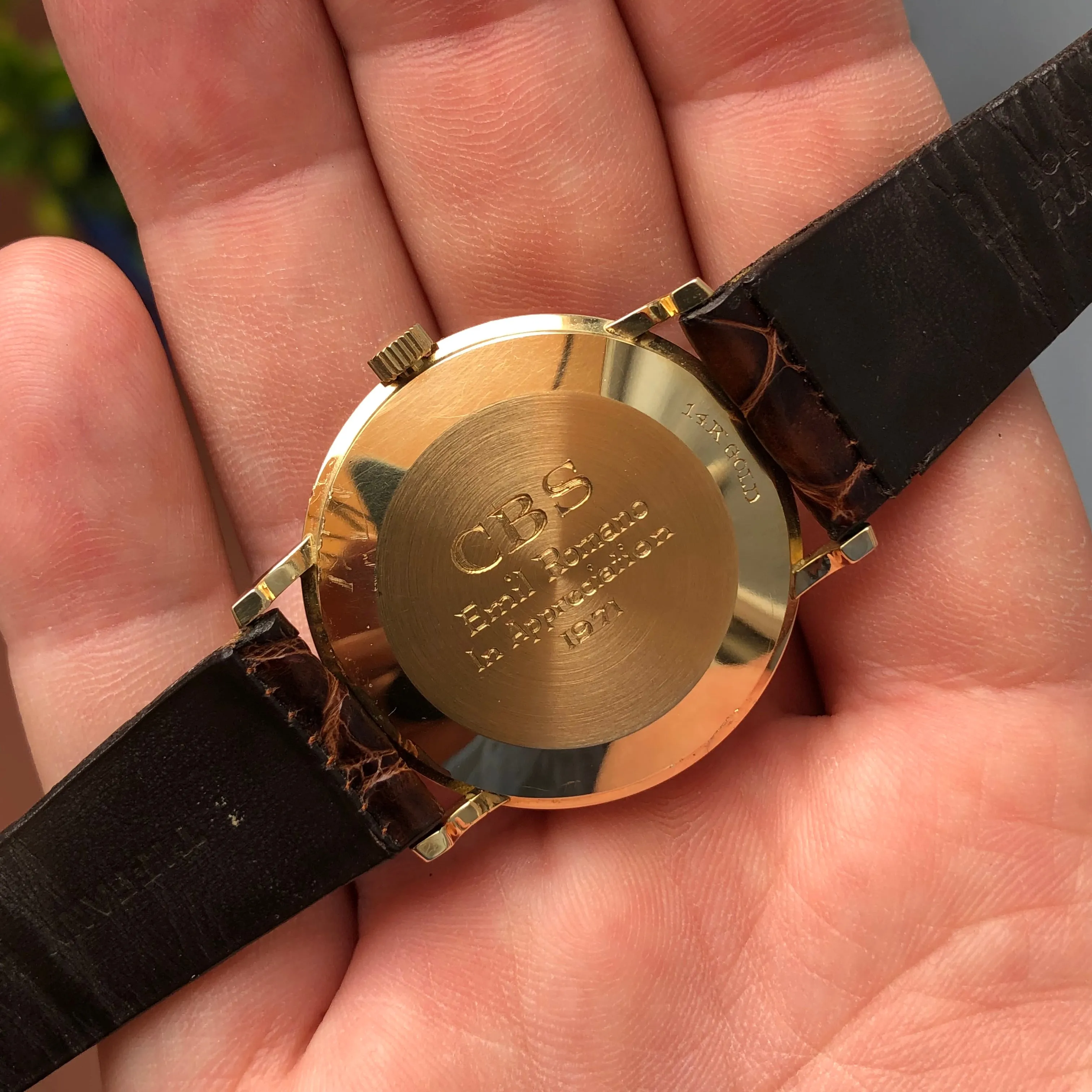1971 Tiffany & Co. 14K Yellow Gold Dress Wristwatch with Original Box