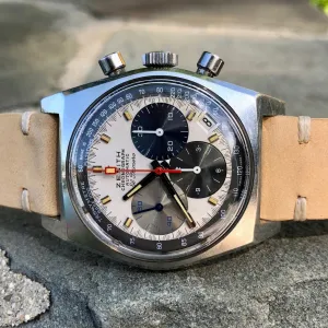 1971 Zenith El Primero A3817 Stainless Steel Automatic Chronograph Wristwatch