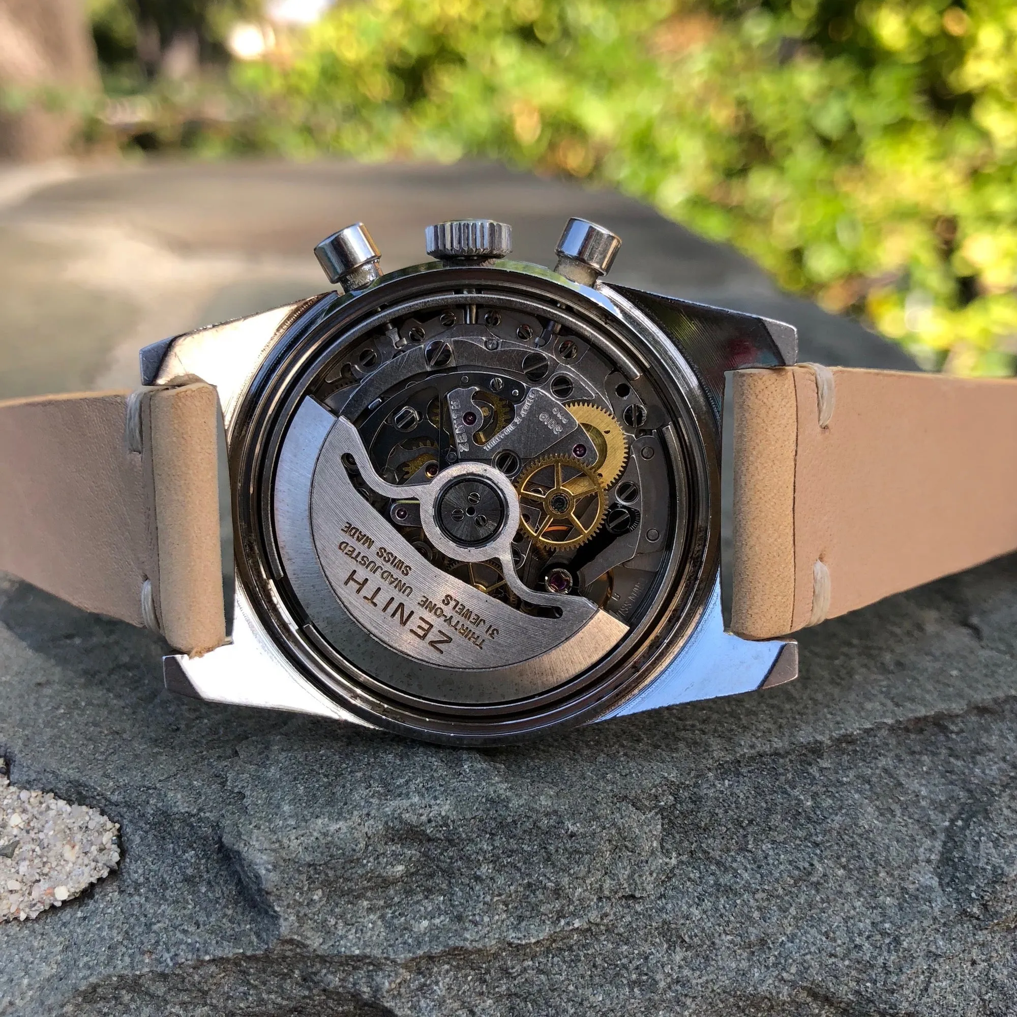 1971 Zenith El Primero A3817 Stainless Steel Automatic Chronograph Wristwatch