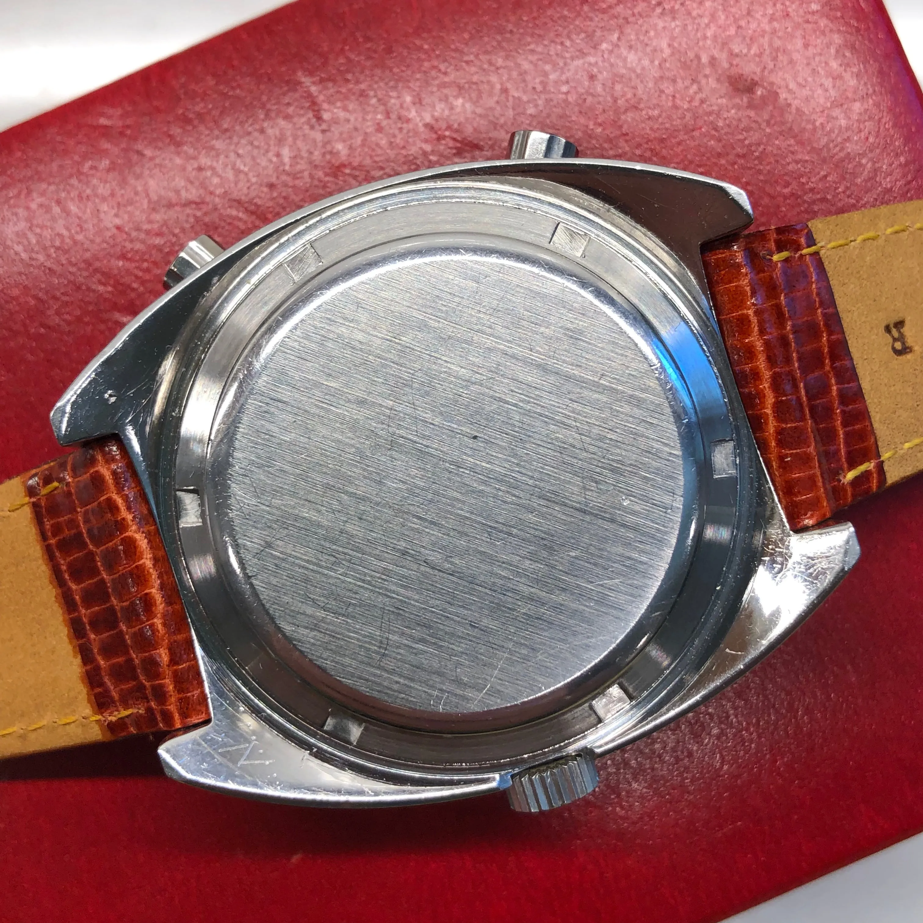 1972 Heuer Autavia 1163V Viceroy Steel Chronograph Caliber 11 Wristwatch with Box and Papers