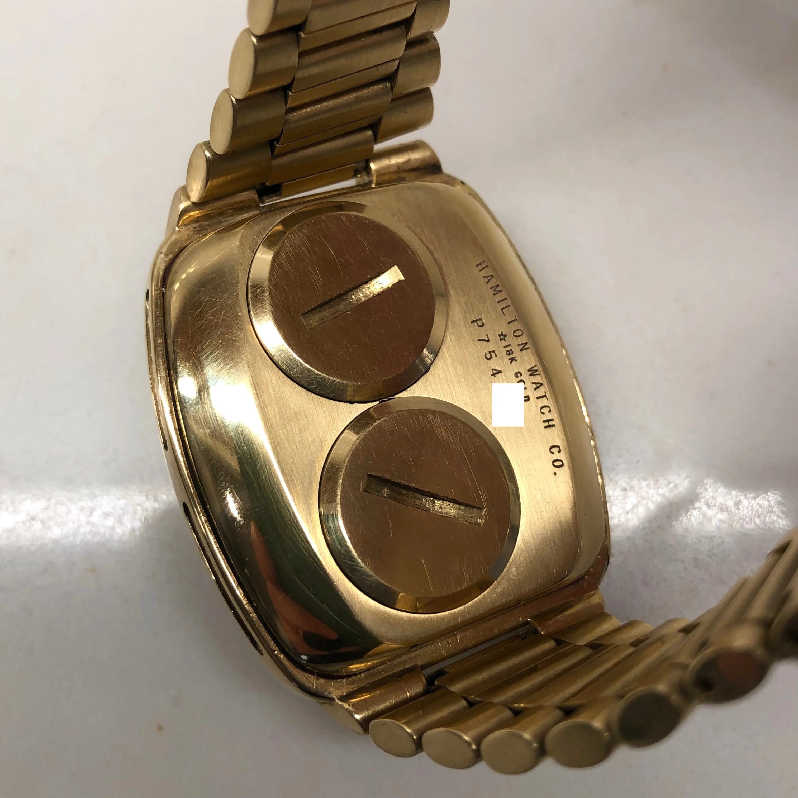 1972 Pulsar Hamilton Time Computer P1 LED 18K Yellow Gold Quartz Wristwatch