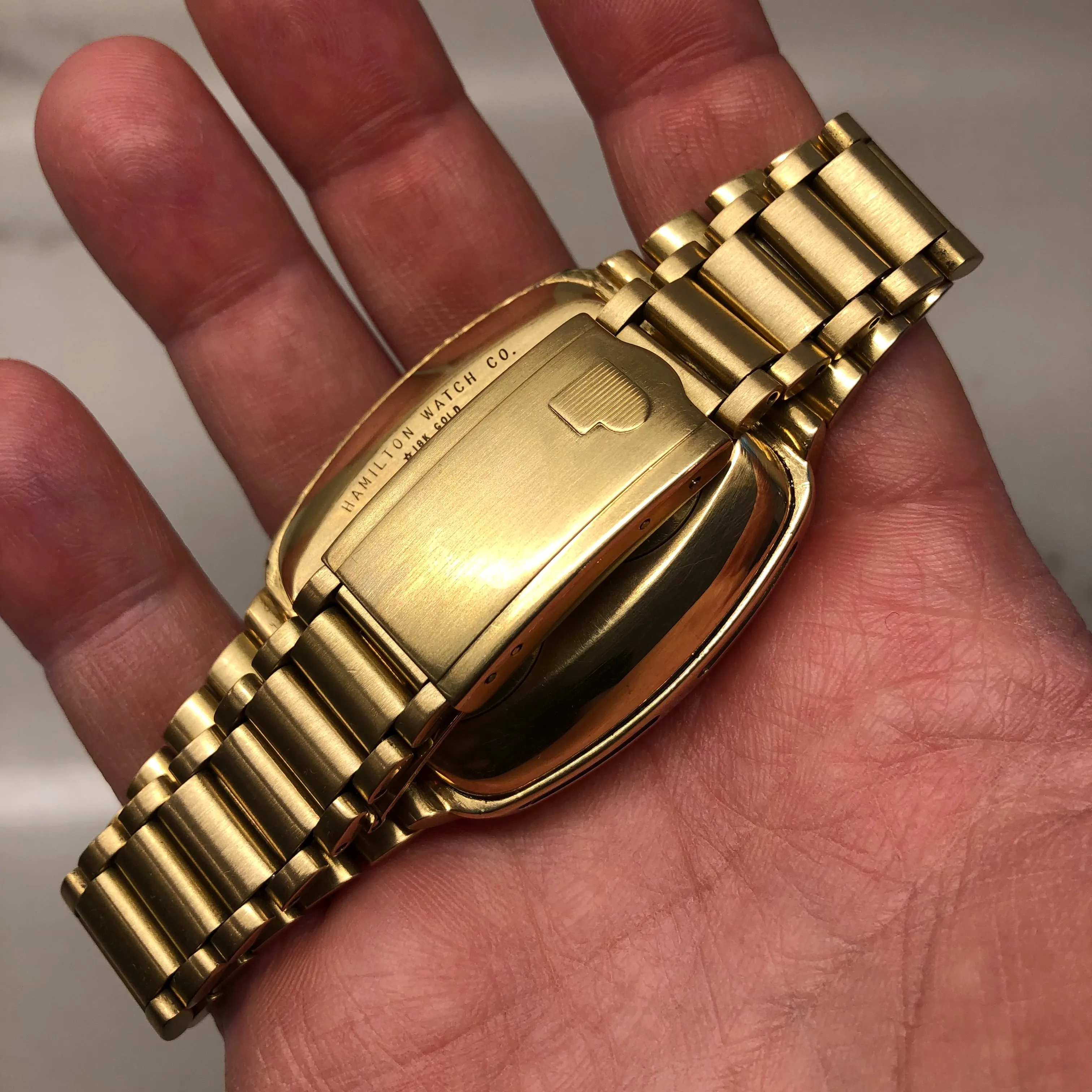 1972 Pulsar Hamilton Time Computer P1 LED 18K Yellow Gold Quartz Wristwatch