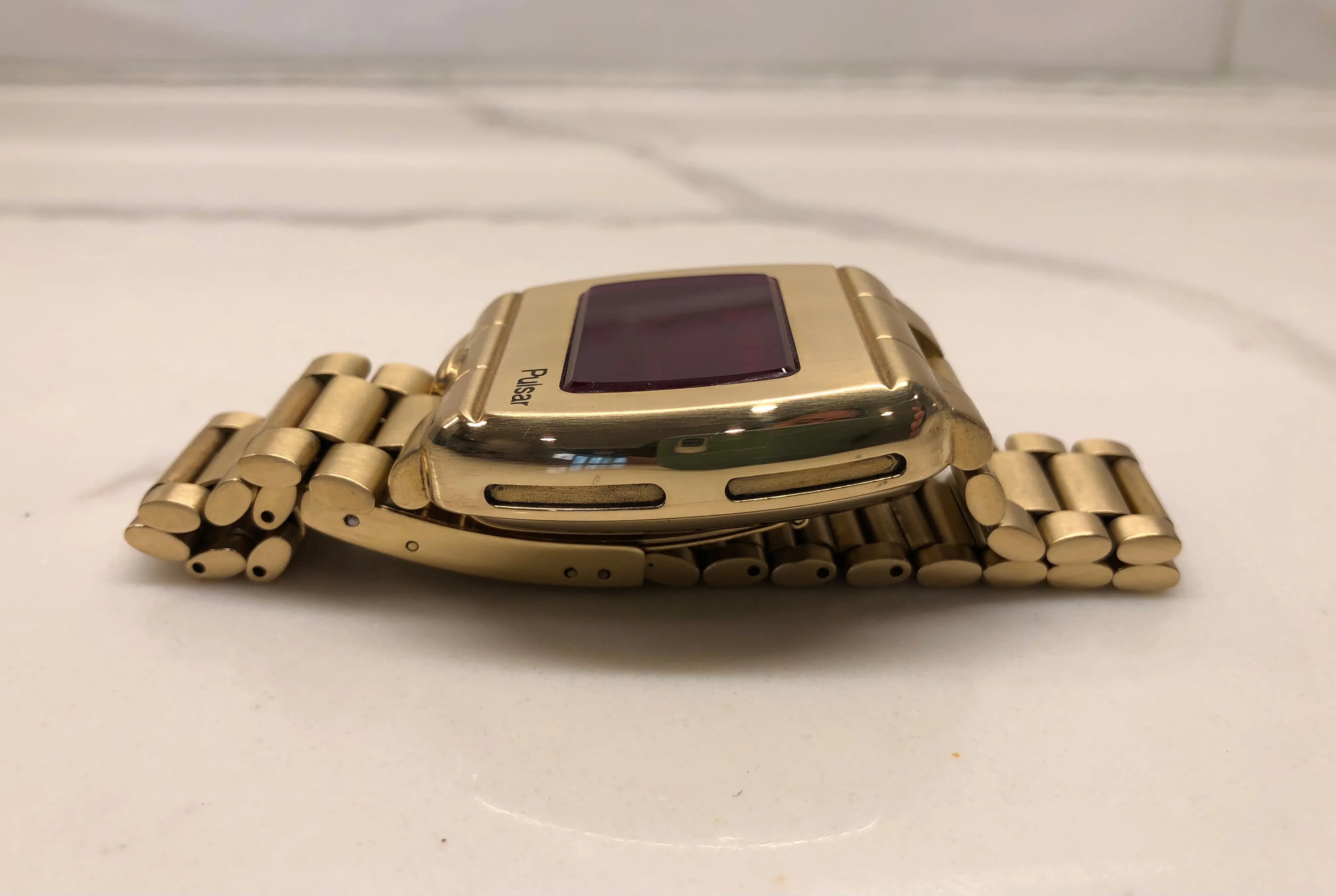 1972 Pulsar Hamilton Time Computer P1 LED 18K Yellow Gold Quartz Wristwatch