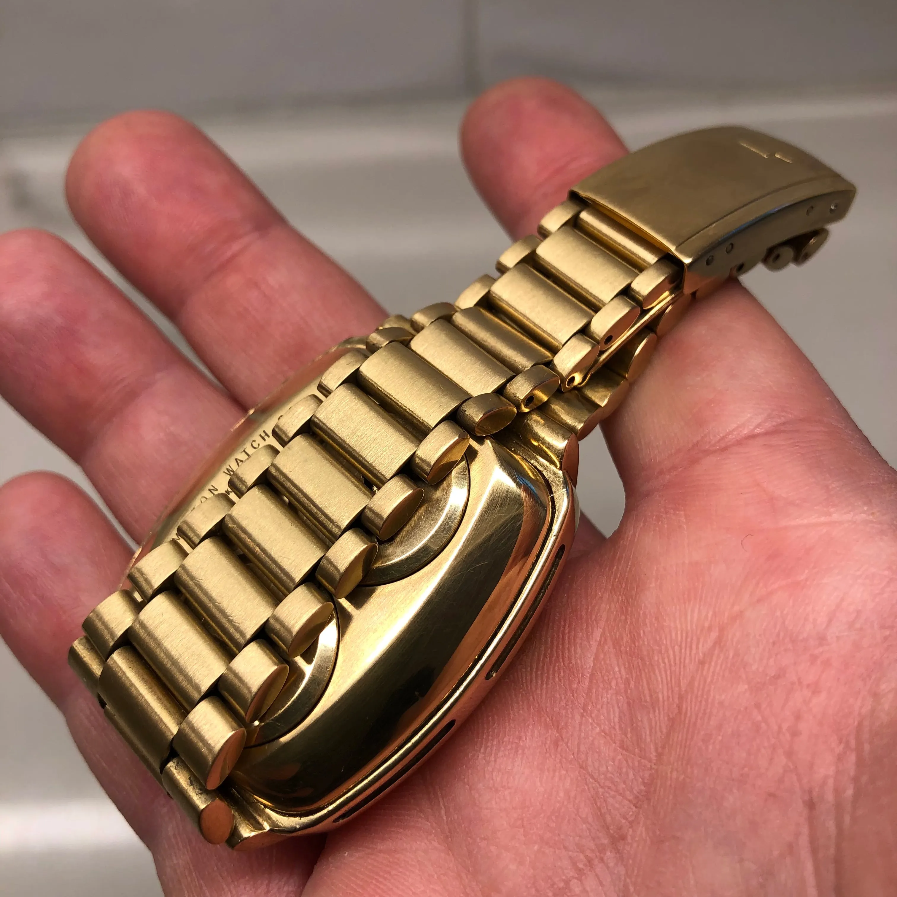 1972 Pulsar Hamilton Time Computer P1 LED 18K Yellow Gold Quartz Wristwatch
