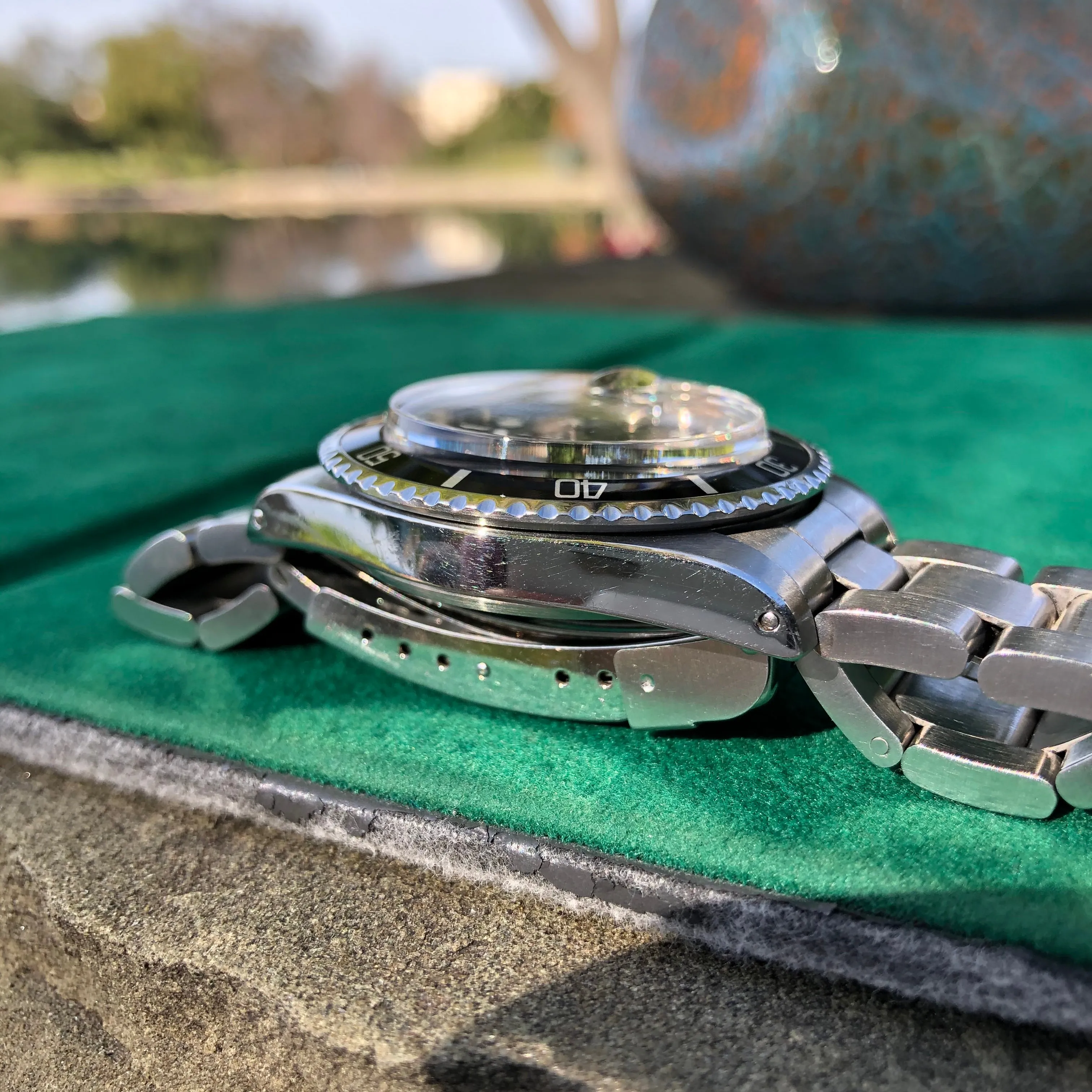 1974 Rolex Red Submariner 1680 Mk VI Black Dial Wristwatch