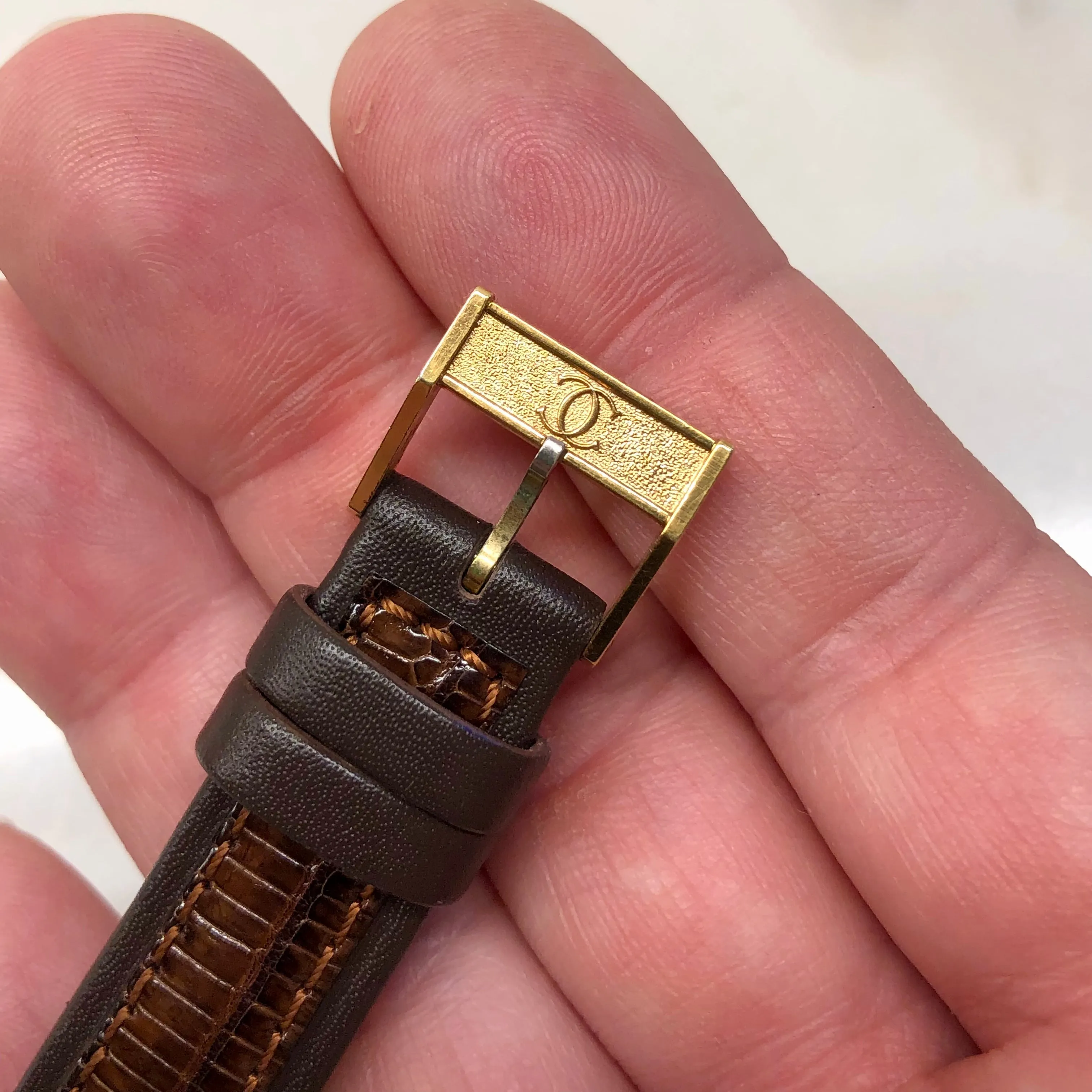 1975 Cartier Tank Palissandre de Rio 20611 Manual Wind Wood Wristwatch