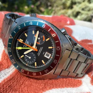 1975 Heuer 11630 Autavia GMT Chronograph Steel Cal. 14 Automatic Watch