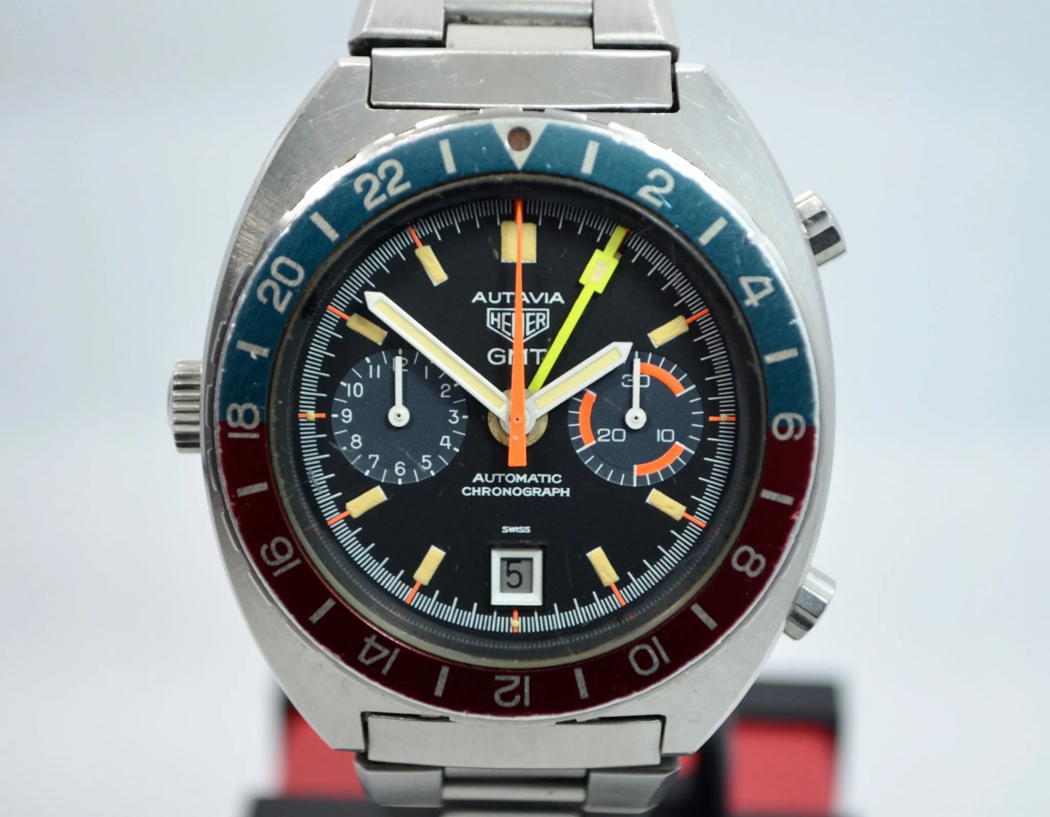 1975 Heuer 11630 Autavia GMT Chronograph Steel Cal. 14 Automatic Watch
