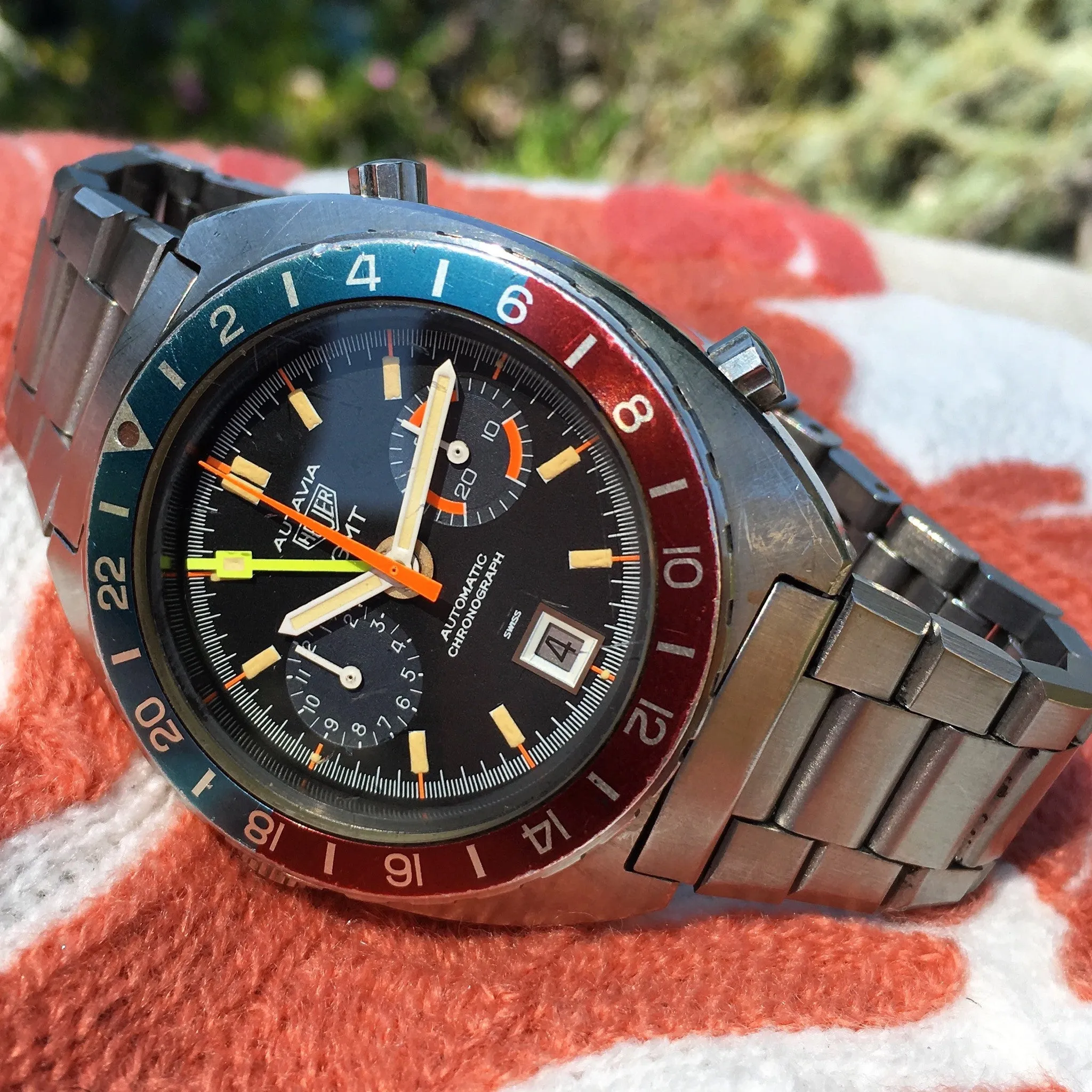 1975 Heuer 11630 Autavia GMT Chronograph Steel Cal. 14 Automatic Watch