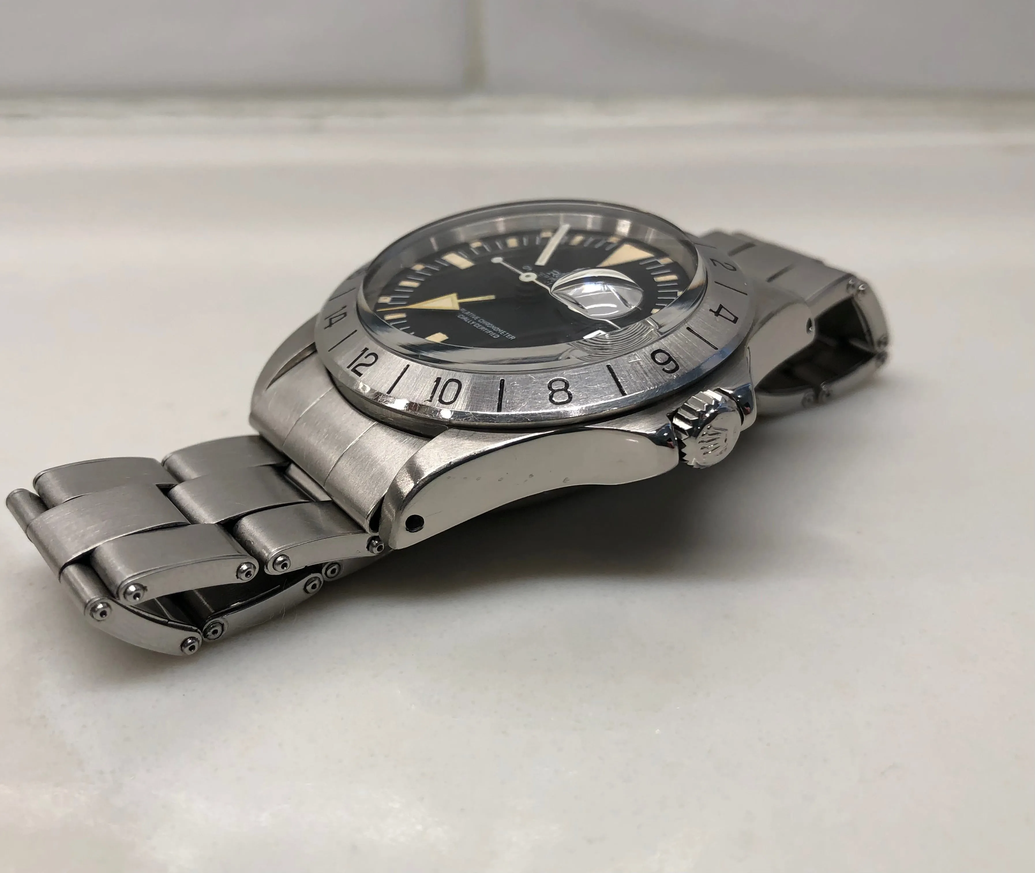 1975 Rolex Explorer II 1655 Mk 2 Steel Wristwatch with Box Papers and Original Purchase Receipt