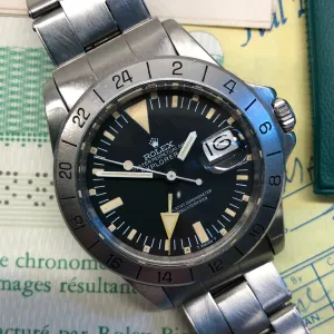 1975 Rolex Explorer II 1655 Mk 2 Steel Wristwatch with Box Papers and Original Purchase Receipt