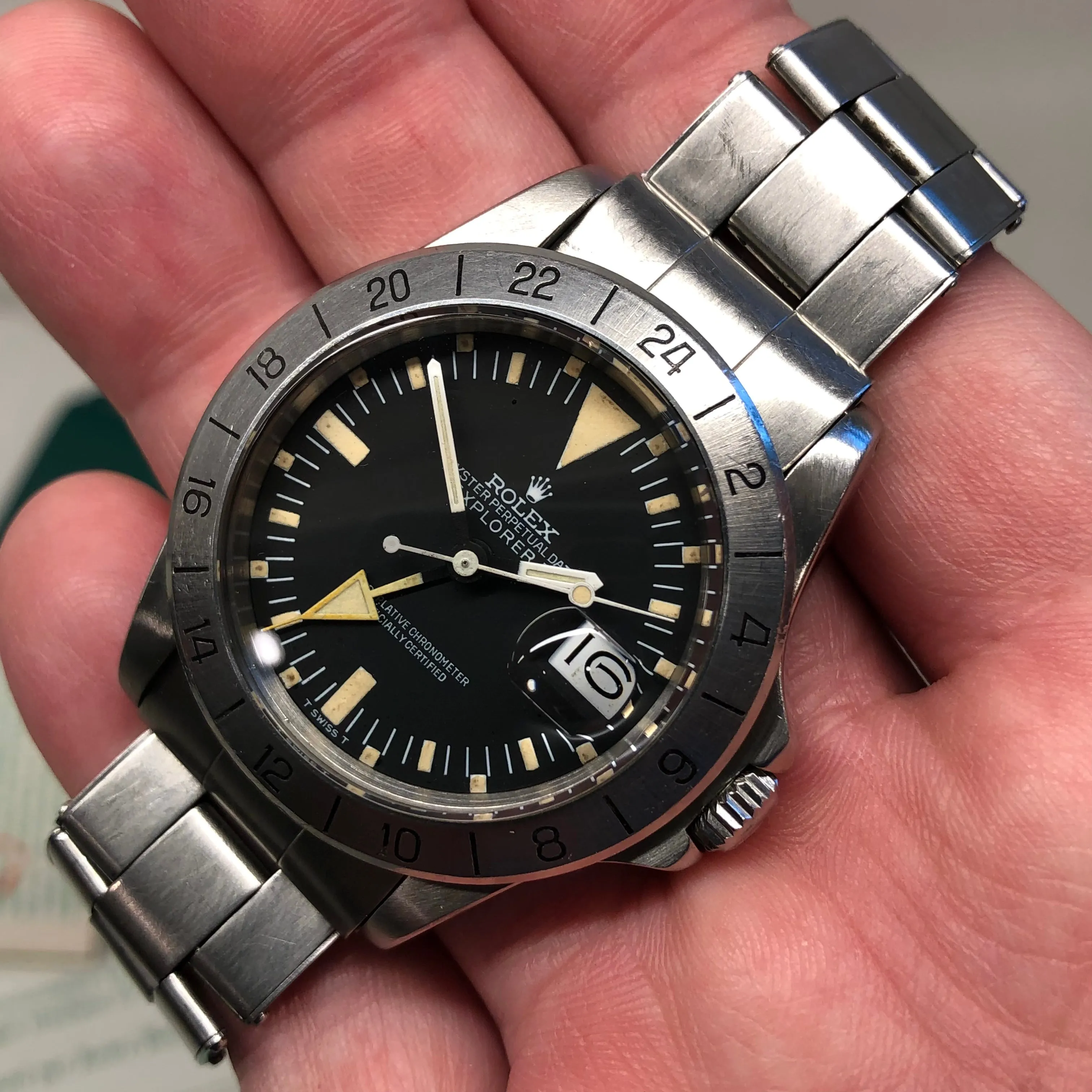 1975 Rolex Explorer II 1655 Mk 2 Steel Wristwatch with Box Papers and Original Purchase Receipt