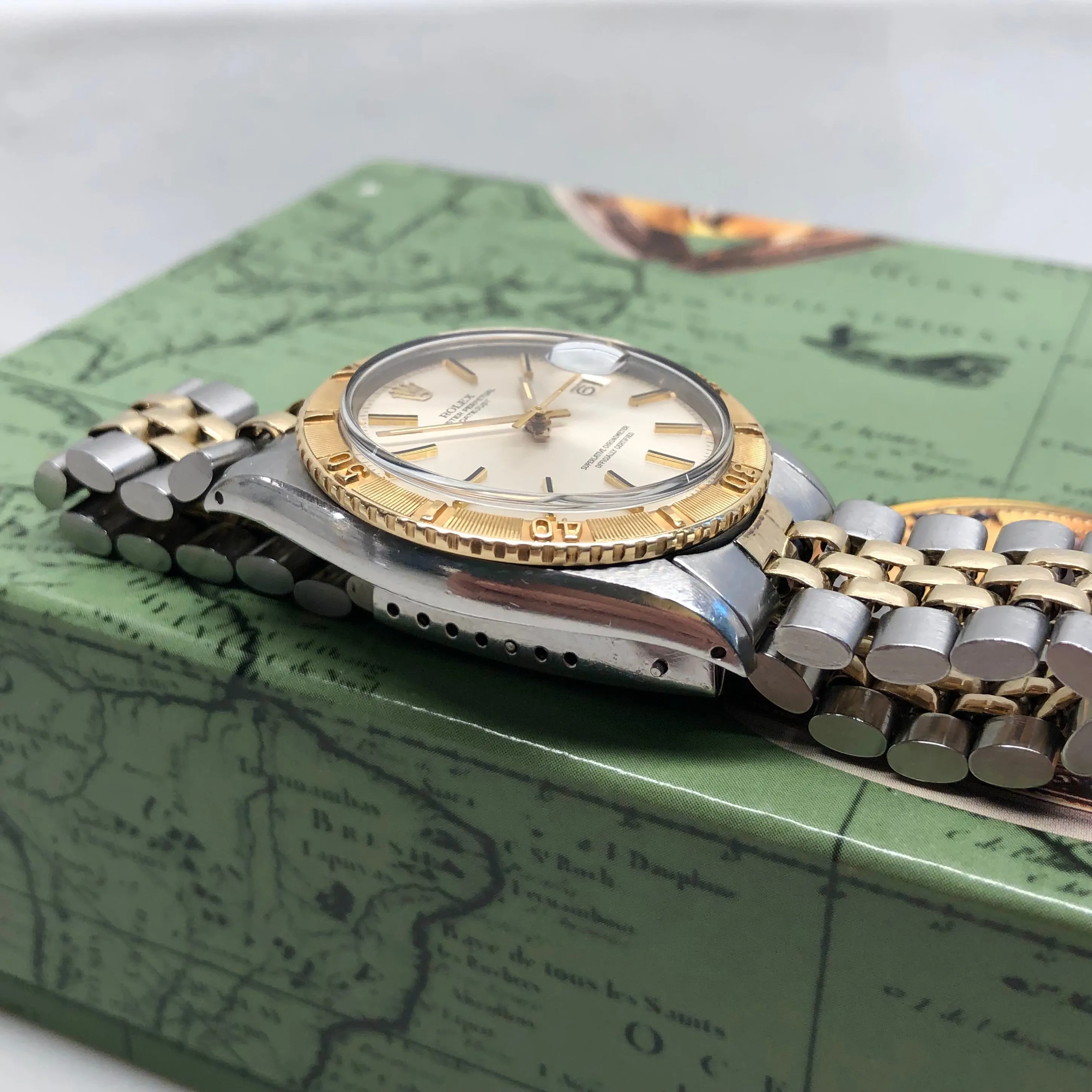 1976 Rolex Datejust Thunderbird 1625 Turn-O-Graph Sigma Dial Two Tone Jubilee Wristwatch