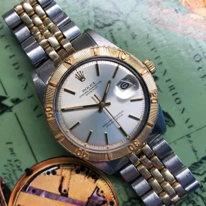 1976 Rolex Datejust Thunderbird 1625 Turn-O-Graph Sigma Dial Two Tone Jubilee Wristwatch