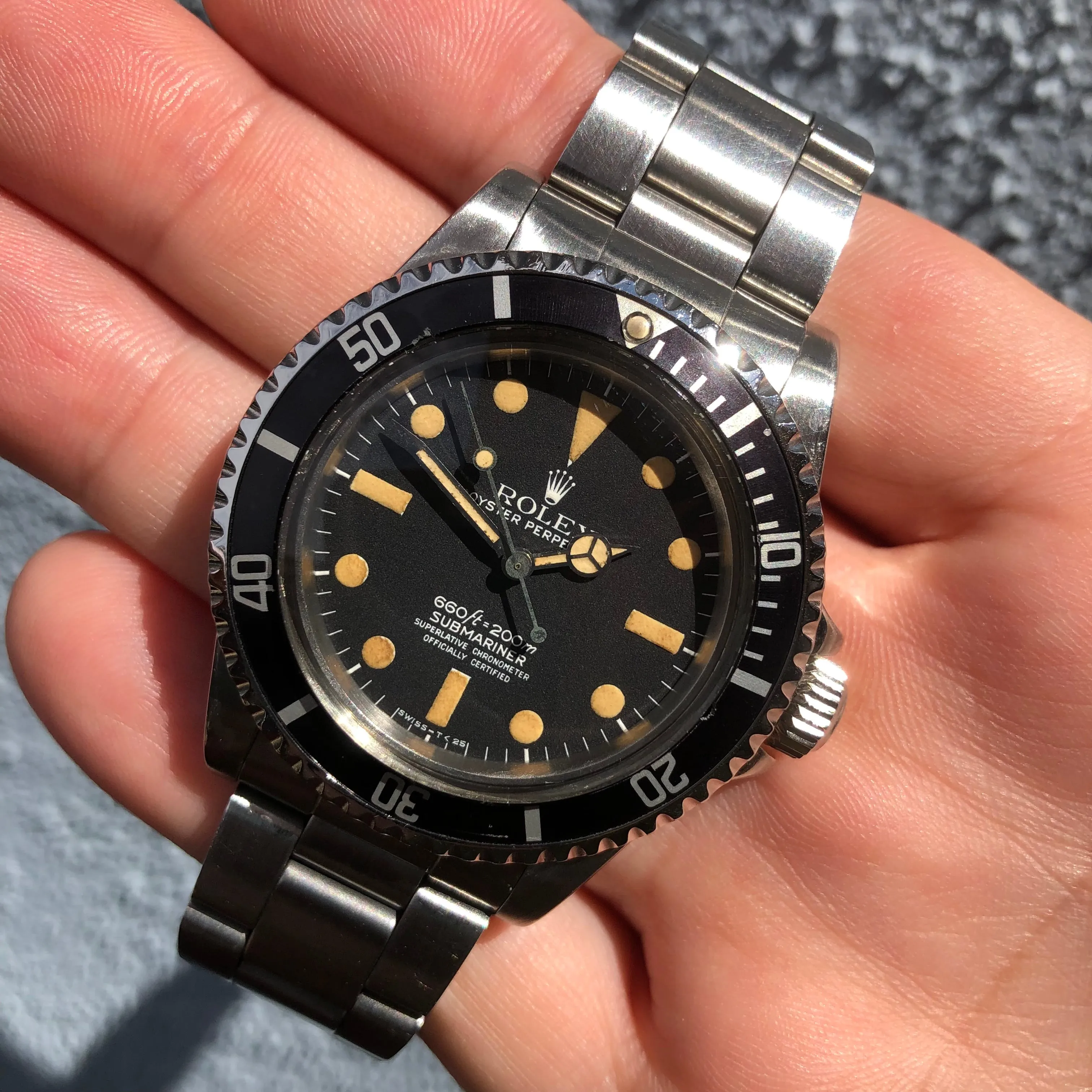1978 Rolex Submariner 5512 Maxi Dial Mk 1 Steel Wristwatch