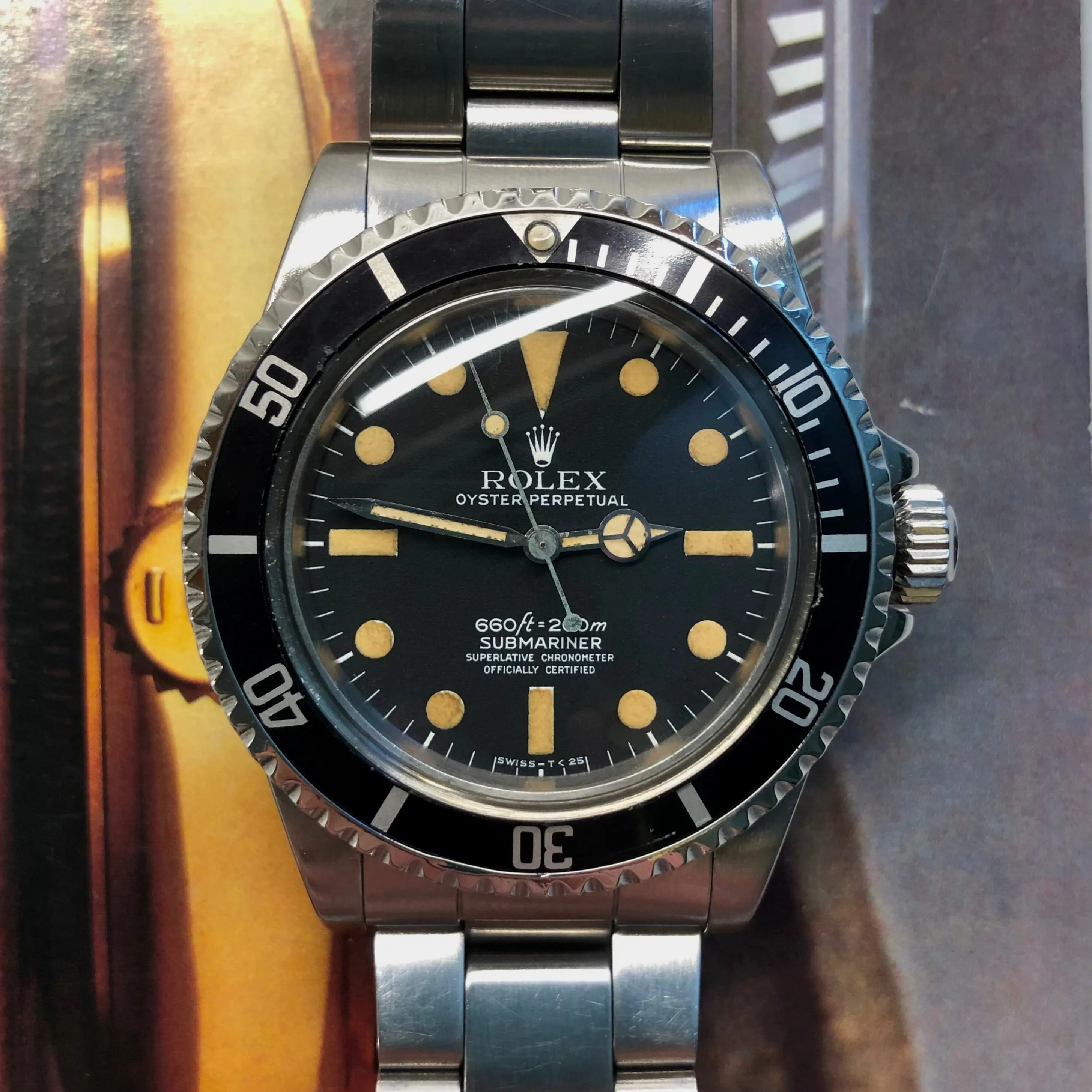 1978 Rolex Submariner 5512 Maxi Dial Mk 1 Steel Wristwatch