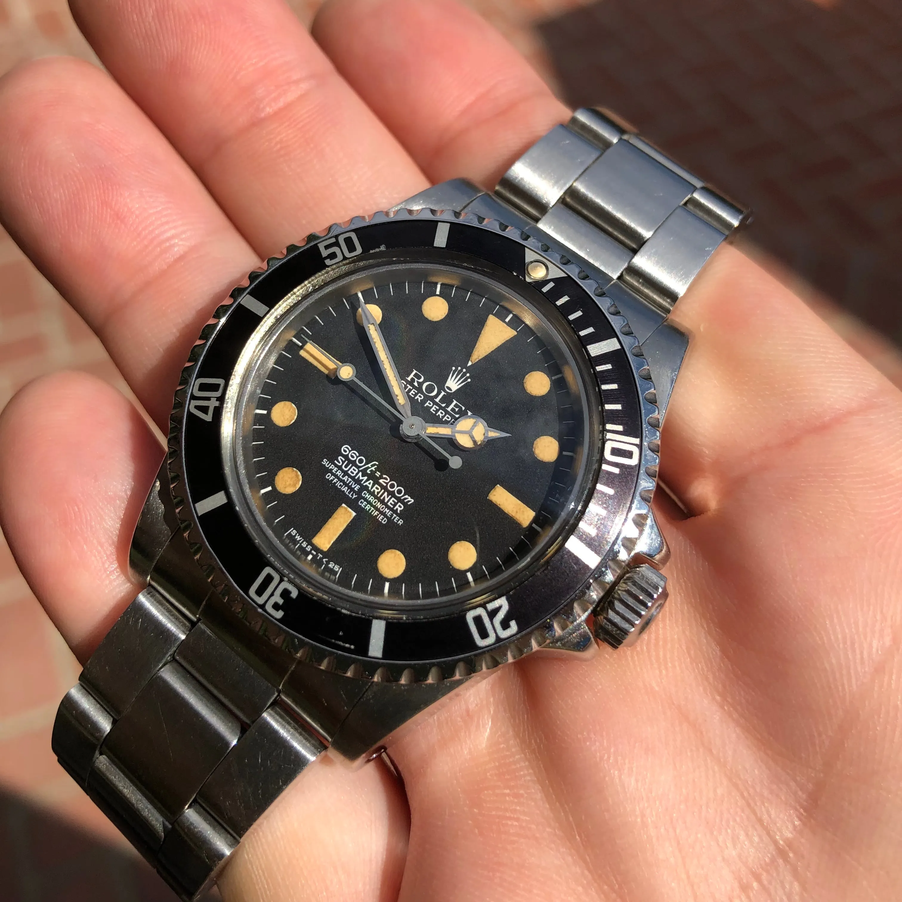 1978 Rolex Submariner 5512 Maxi Dial Mk 1 Steel Wristwatch