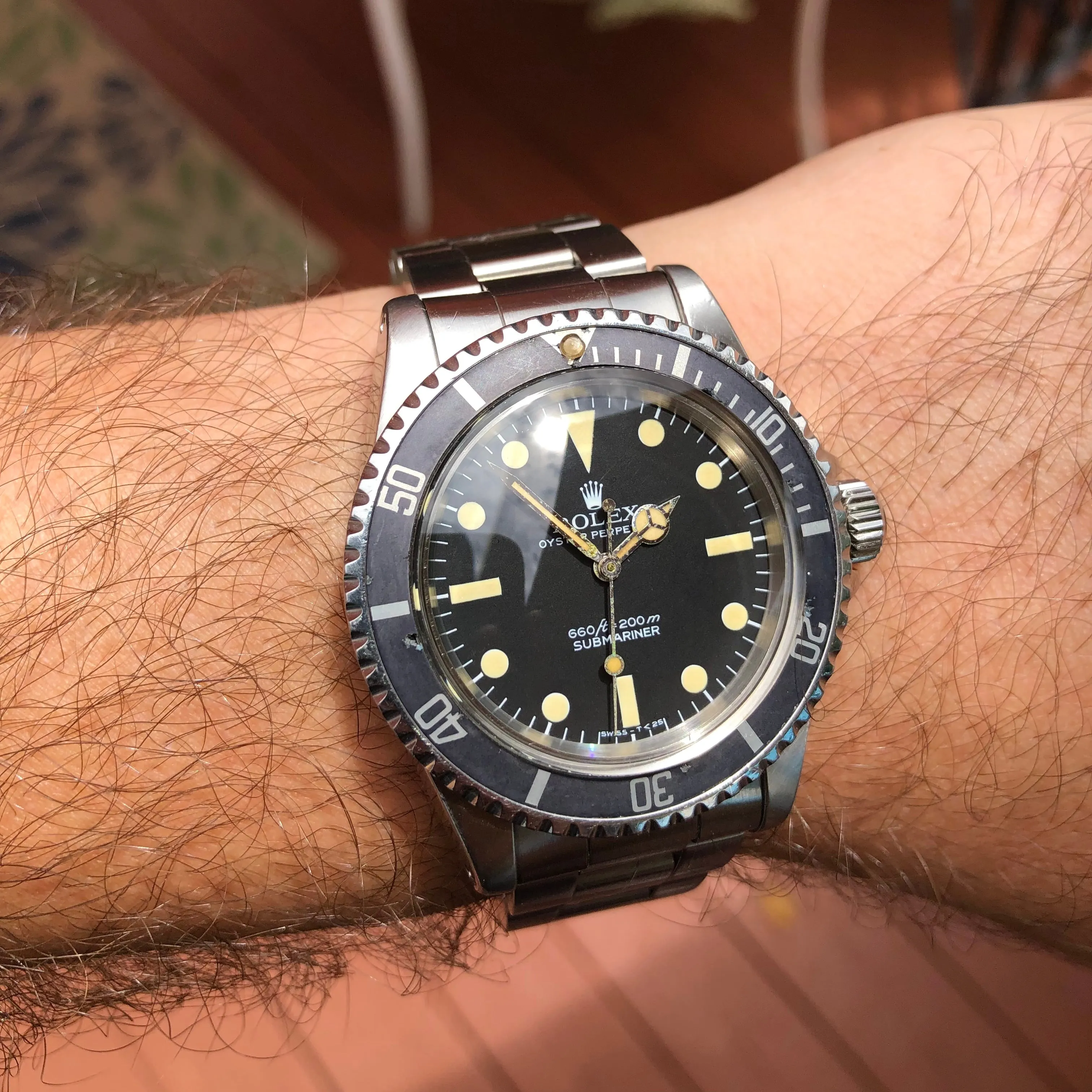 1978 Rolex Submariner 5513 Pre Comex Ghost Insert Steel Wristwatch