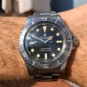 1979 Rolex Submariner 5513 Mk 2 Maxi Dial Stainless Steel Automatic Wristwatch