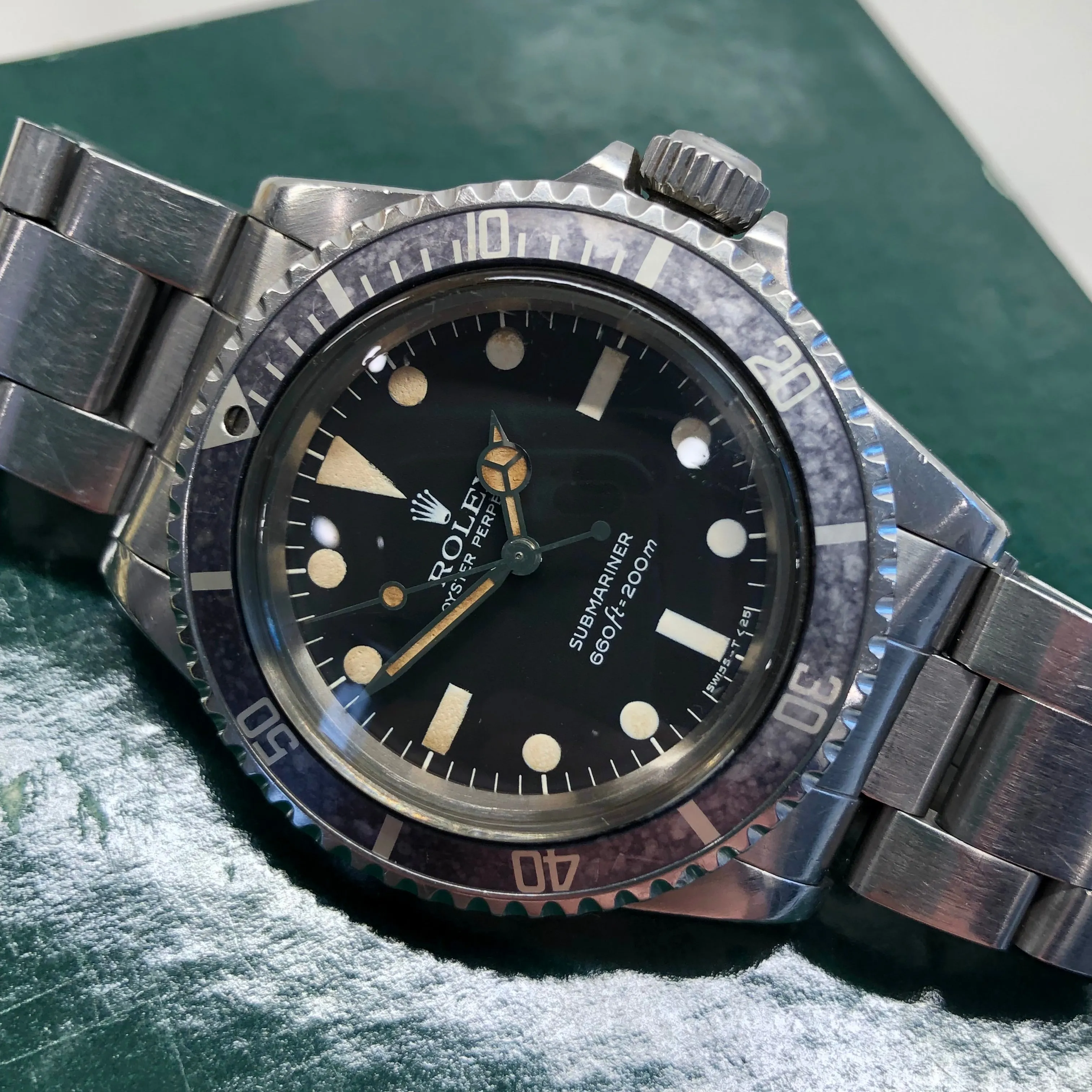 1979 Rolex Submariner 5513 Mk 2 Maxi Dial Stainless Steel Automatic Wristwatch